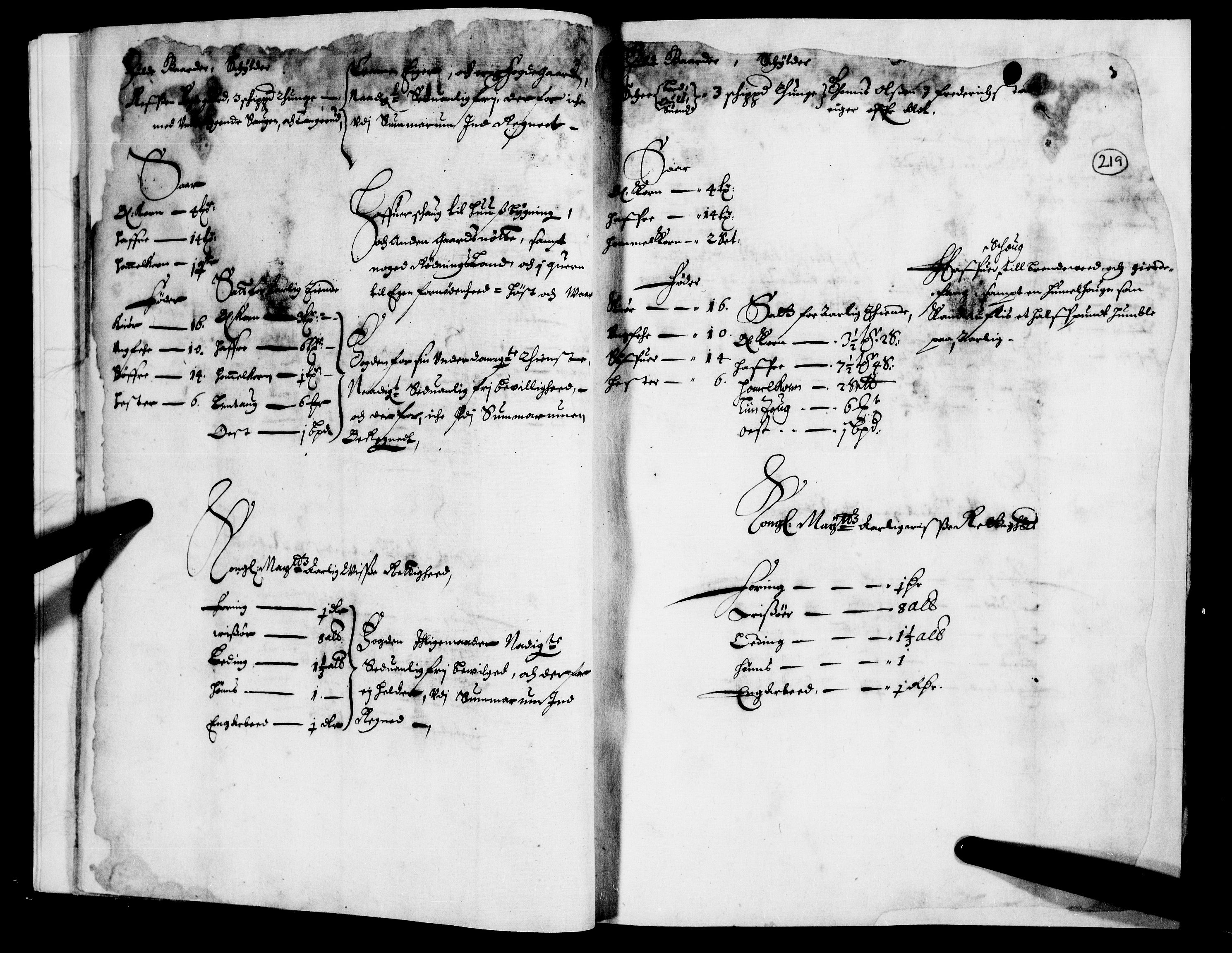 Rentekammeret inntil 1814, Realistisk ordnet avdeling, AV/RA-EA-4070/N/Nb/Nba/L0008: Nedre Romerike fogderi, 2. del, 1666, p. 218b-219a