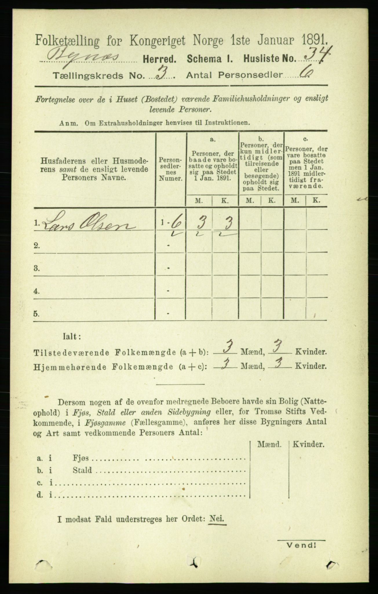 RA, 1891 census for 1655 Byneset, 1891, p. 1275