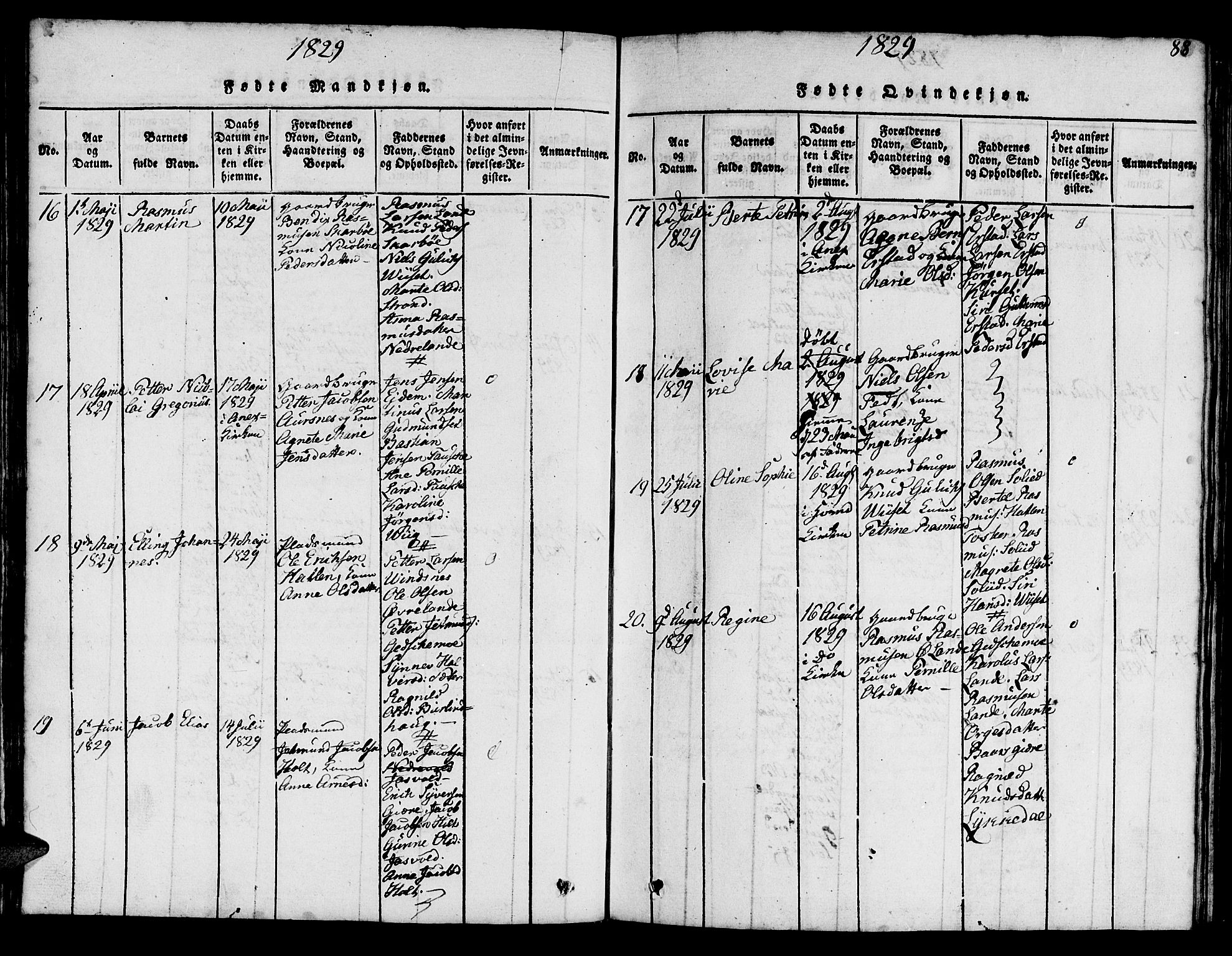 Ministerialprotokoller, klokkerbøker og fødselsregistre - Møre og Romsdal, AV/SAT-A-1454/522/L0322: Parish register (copy) no. 522C01, 1816-1830, p. 88