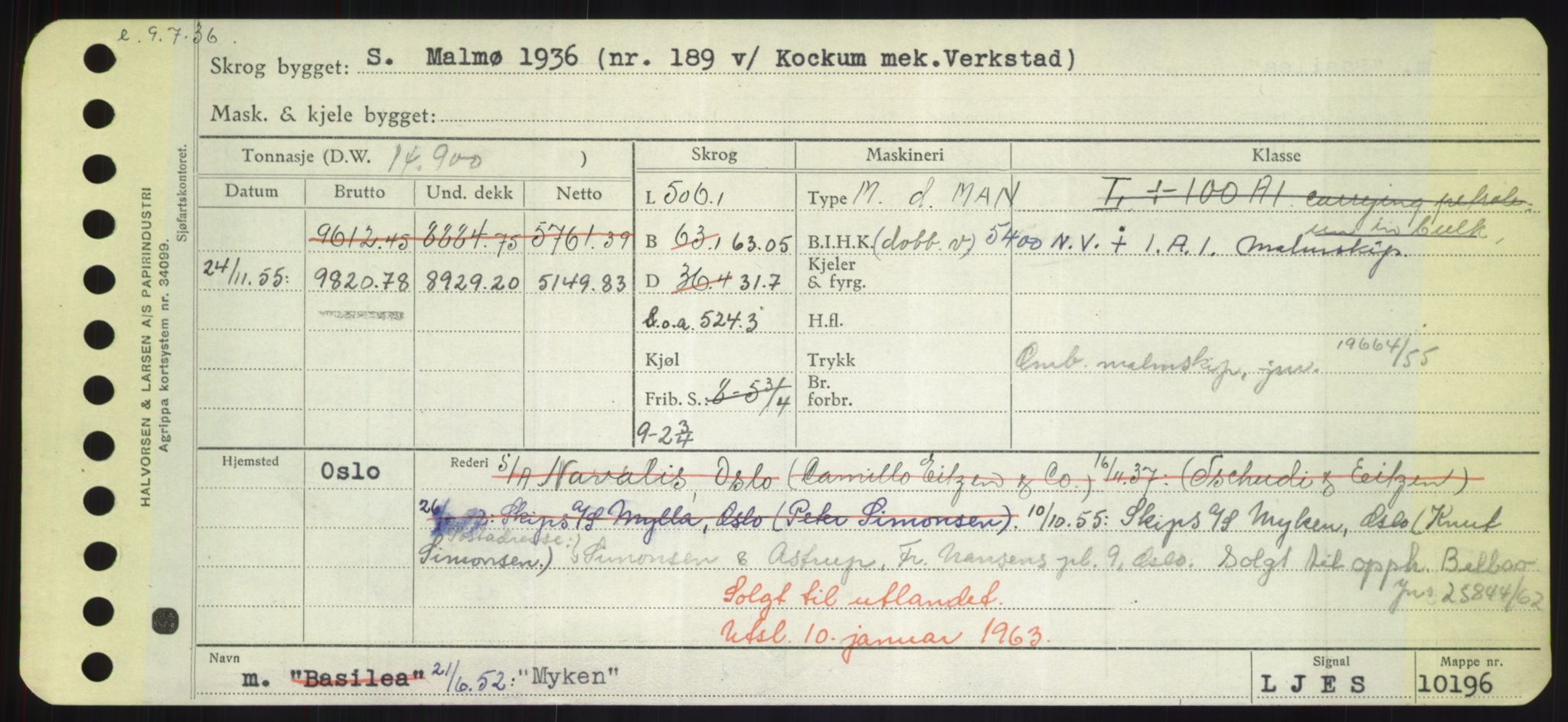 Sjøfartsdirektoratet med forløpere, Skipsmålingen, AV/RA-S-1627/H/Hd/L0025: Fartøy, Min-Mås, p. 399