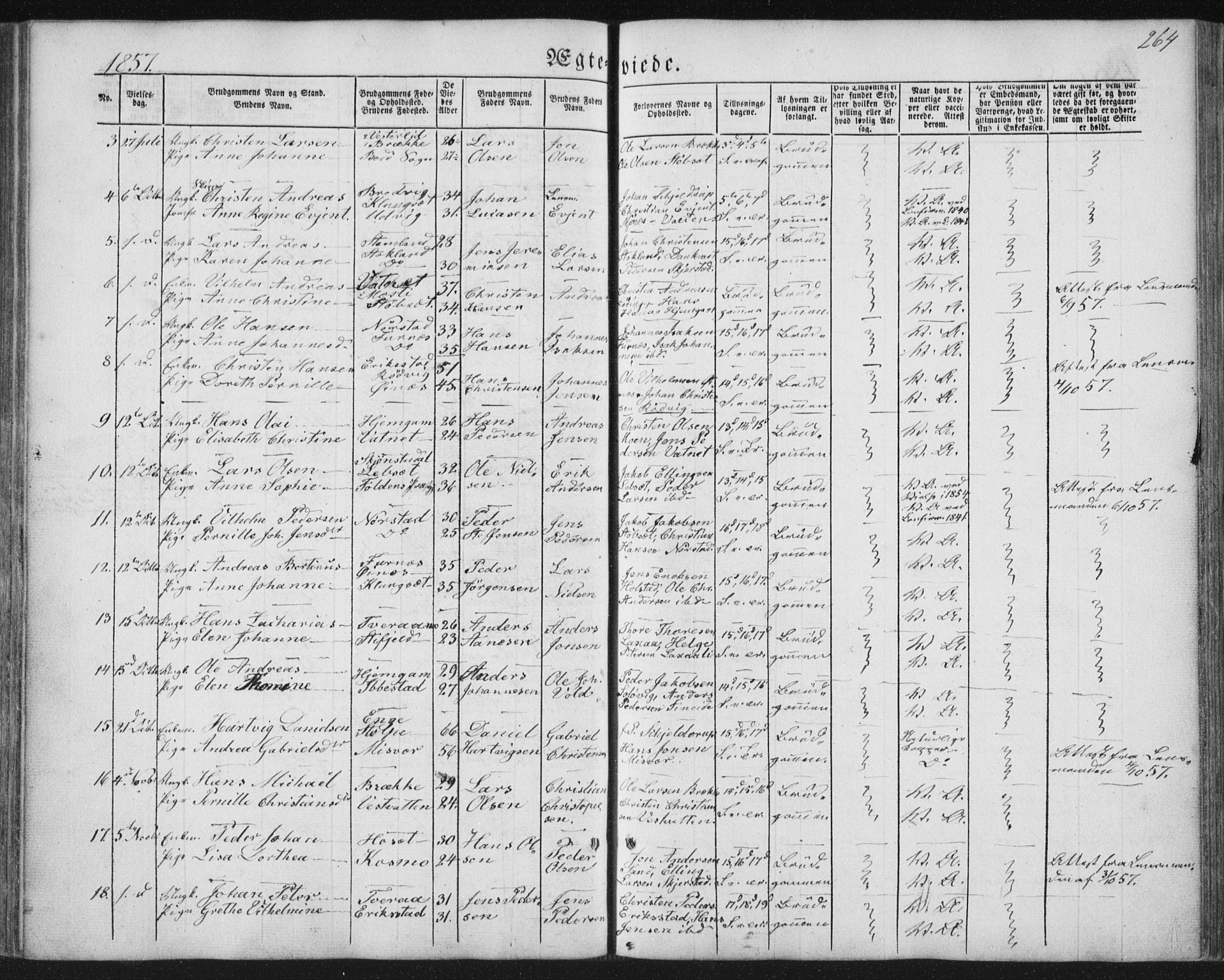 Ministerialprotokoller, klokkerbøker og fødselsregistre - Nordland, SAT/A-1459/852/L0738: Parish register (official) no. 852A08, 1849-1865, p. 264