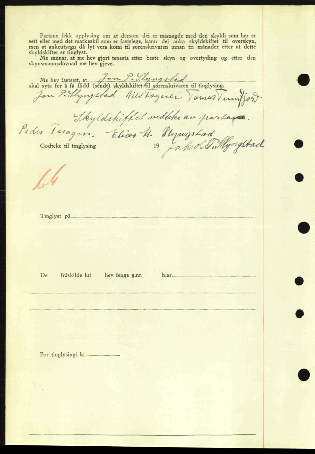 Nordre Sunnmøre sorenskriveri, AV/SAT-A-0006/1/2/2C/2Ca: Mortgage book no. A16, 1943-1943, Diary no: : 1317/1943