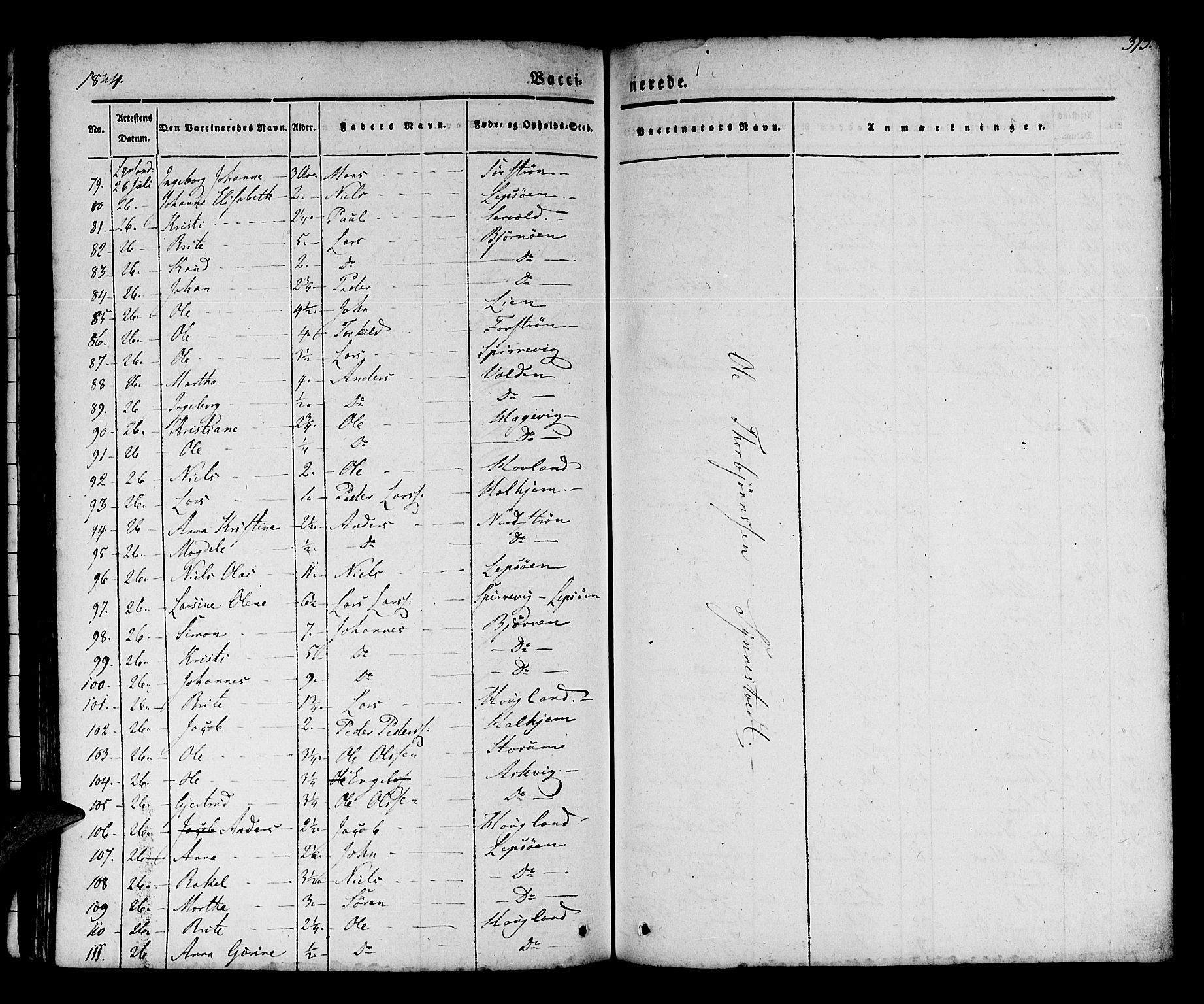 Os sokneprestembete, AV/SAB-A-99929: Parish register (official) no. A 15, 1839-1851, p. 373