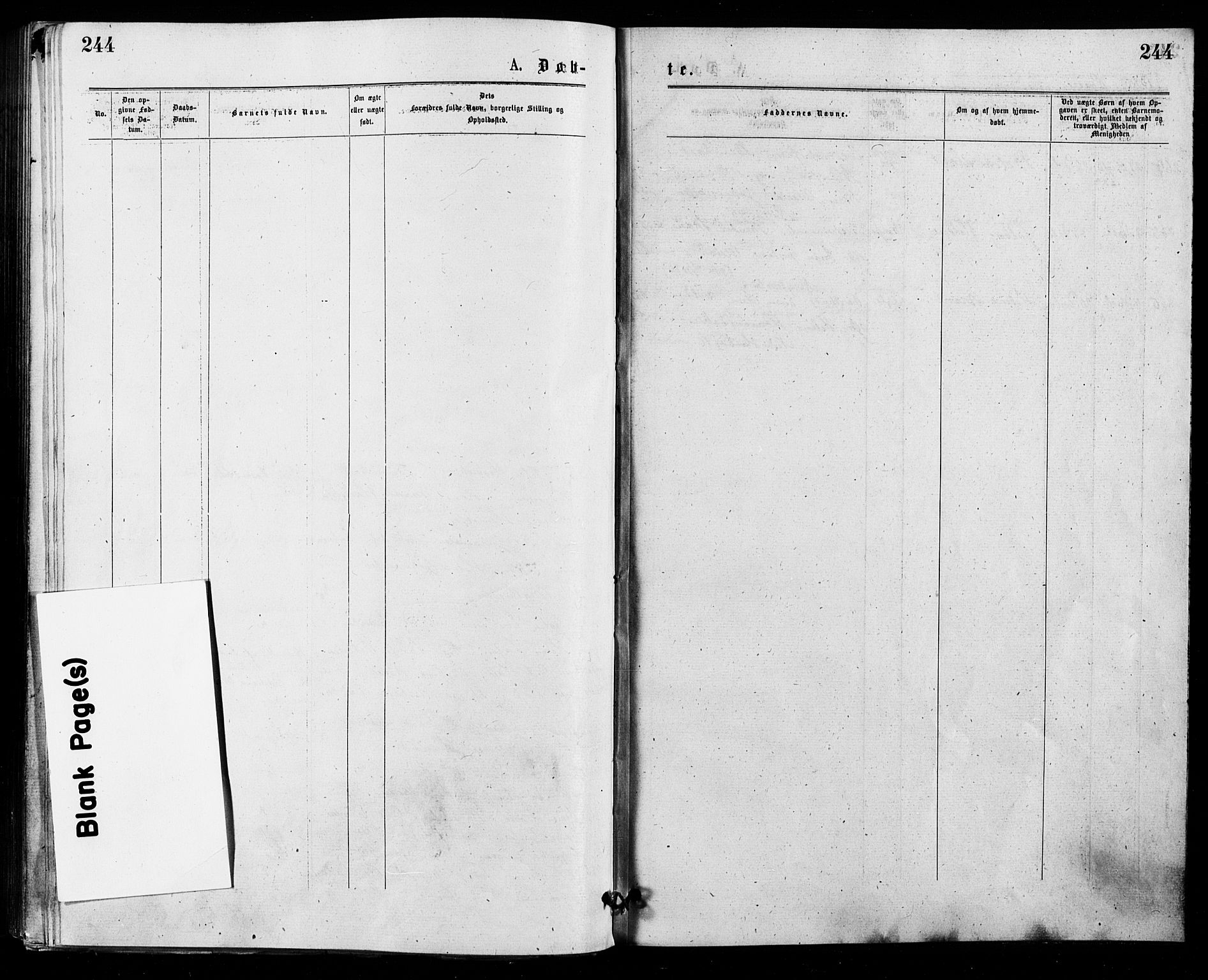 Trefoldighet prestekontor Kirkebøker, SAO/A-10882/F/Fa/L0004: Parish register (official) no. I 4, 1876-1880, p. 244