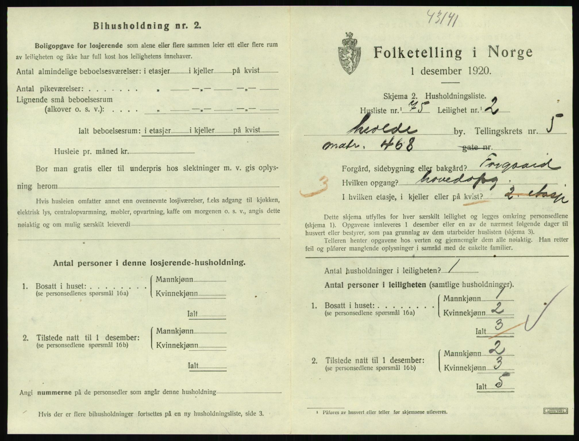 SAT, 1920 census for Molde, 1920, p. 2059