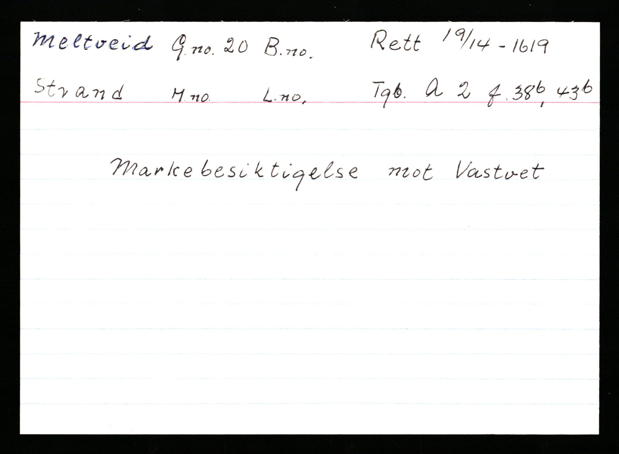 Statsarkivet i Stavanger, AV/SAST-A-101971/03/Y/Ym/L0038: Åstedskort sortert etter gårdsnavn: Mauland - Mo, 1600-1950, p. 331