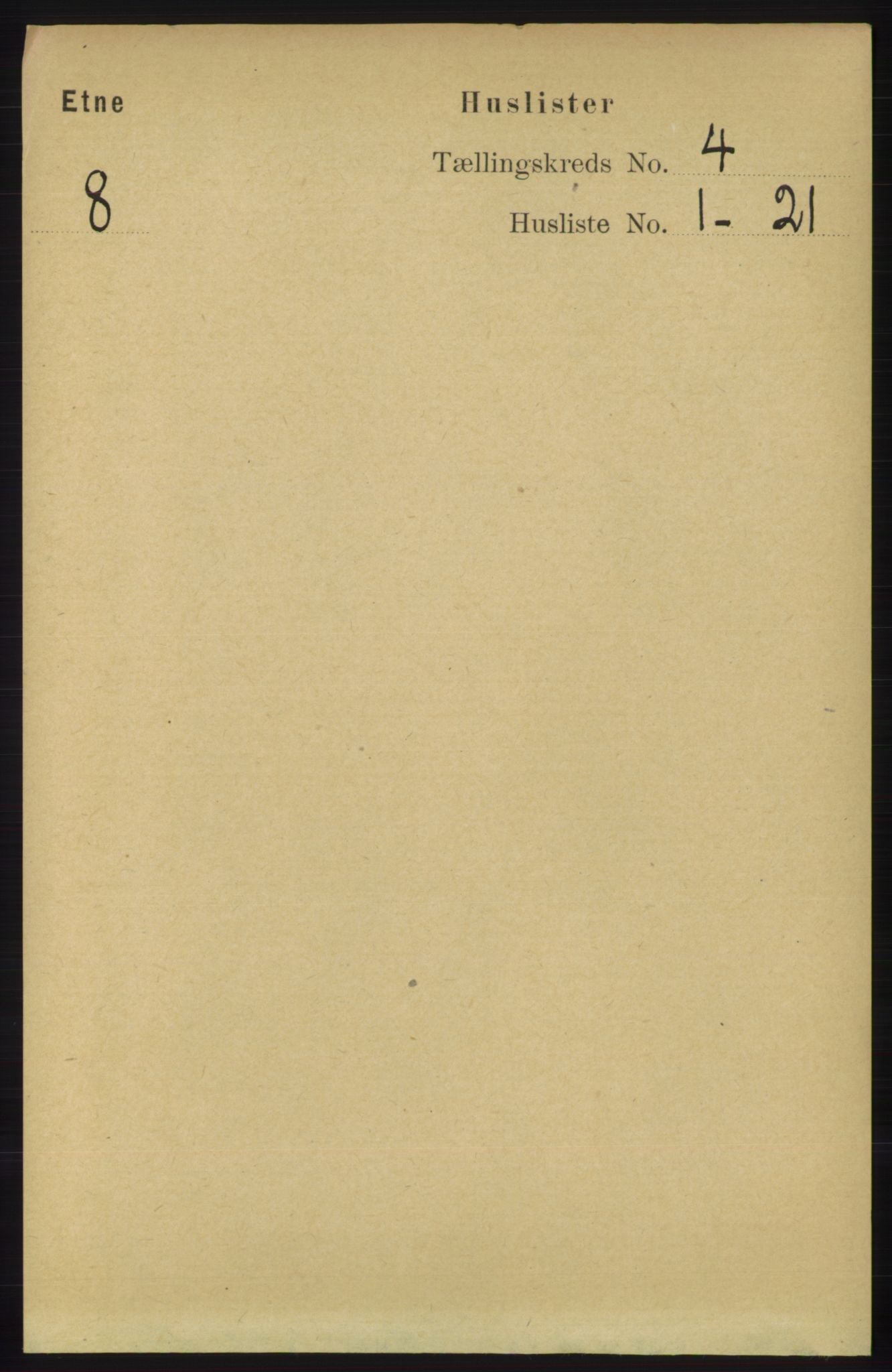 RA, 1891 census for 1211 Etne, 1891, p. 828