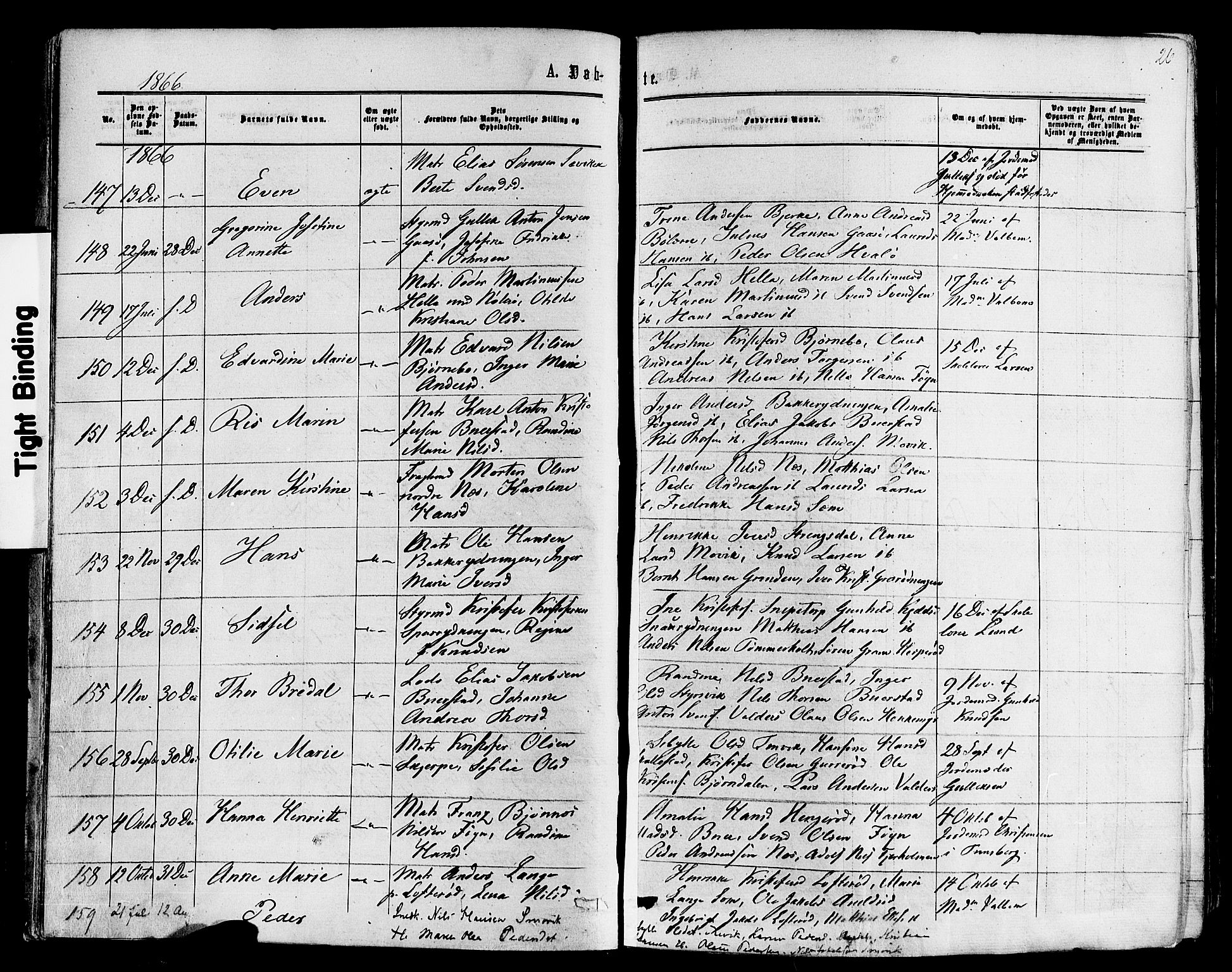 Nøtterøy kirkebøker, SAKO/A-354/F/Fa/L0007: Parish register (official) no. I 7, 1865-1877, p. 26
