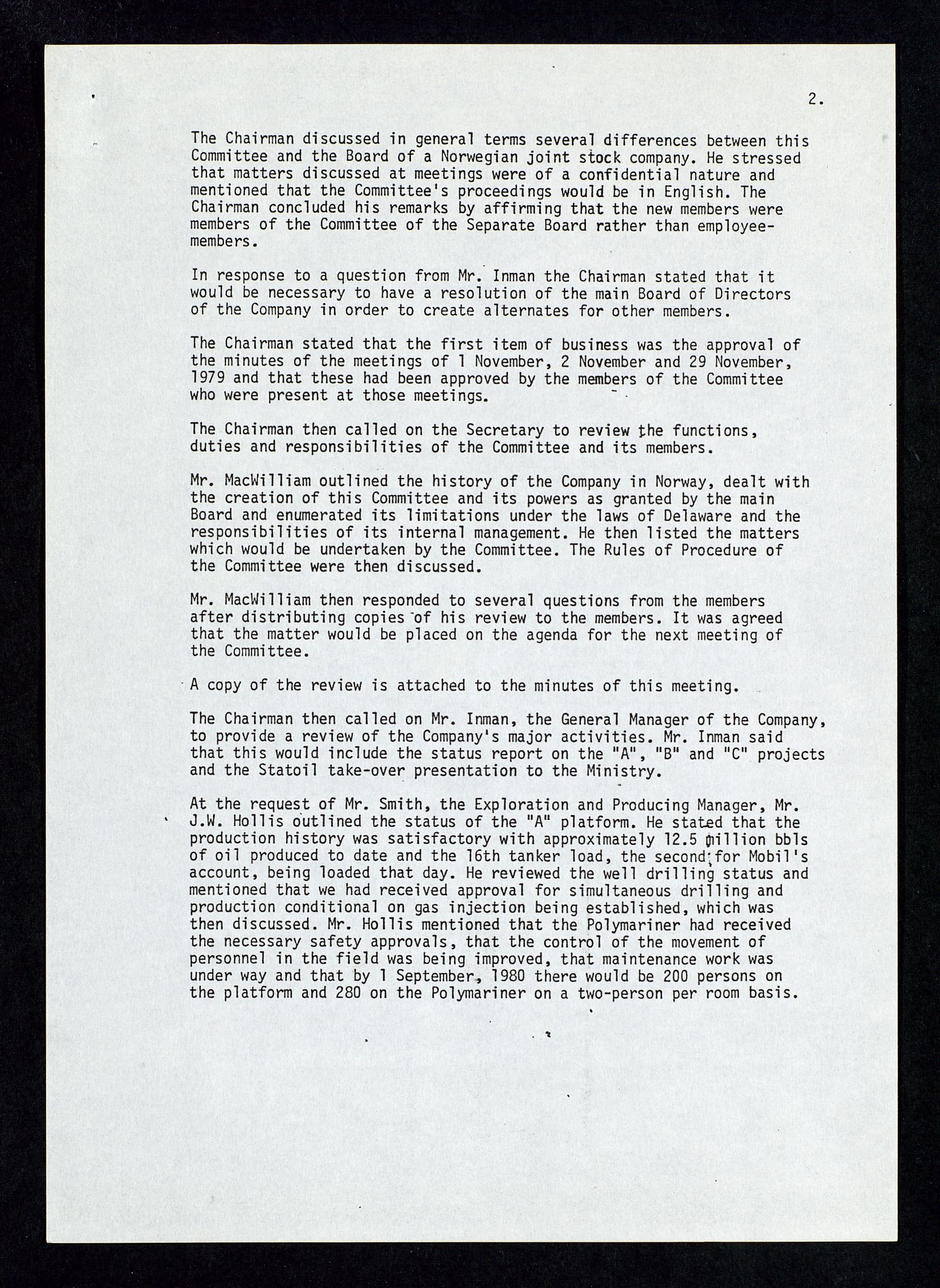 Pa 1578 - Mobil Exploration Norway Incorporated, SAST/A-102024/4/D/Da/L0168: Sak og korrespondanse og styremøter, 1973-1986, p. 22