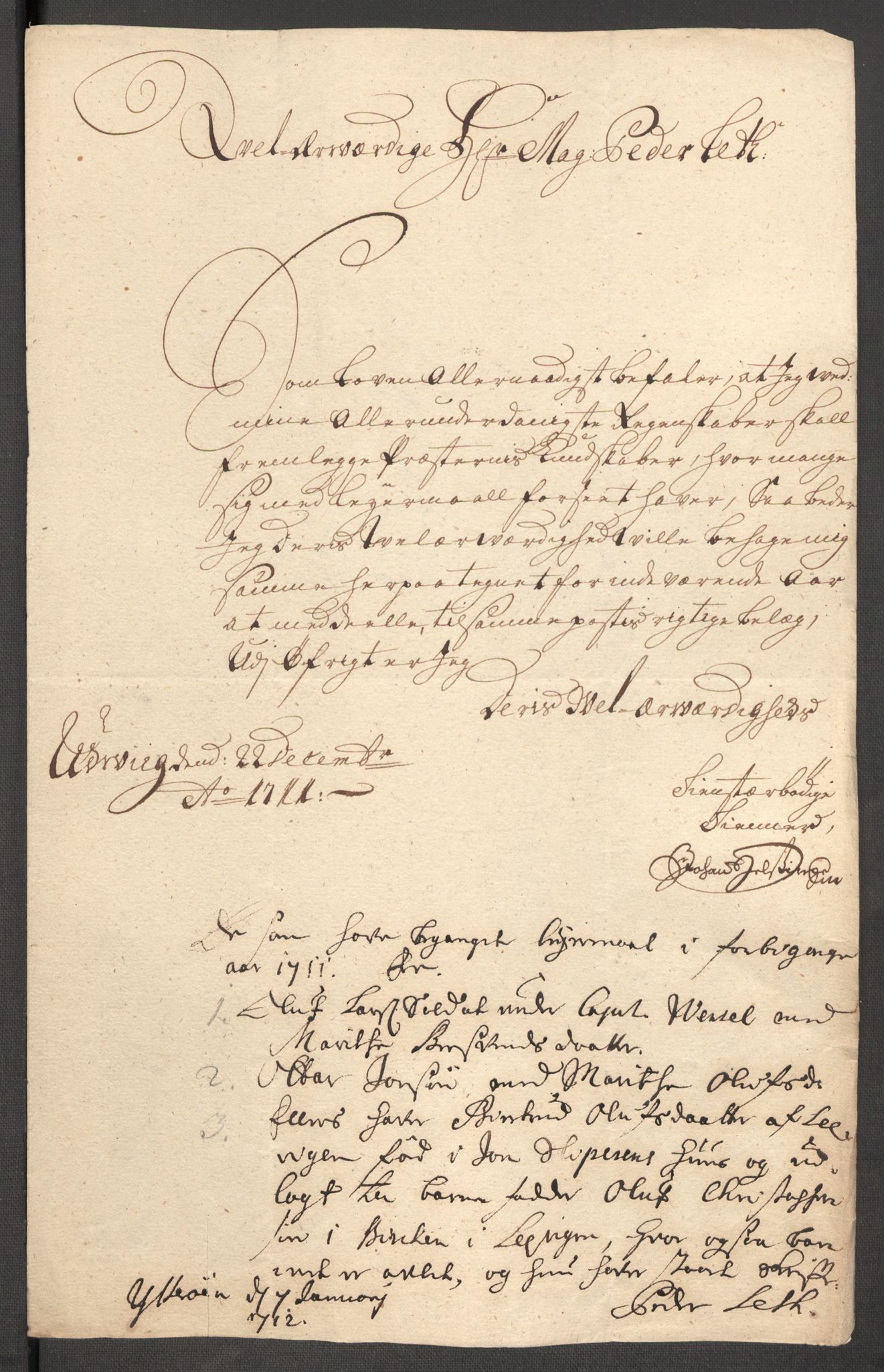 Rentekammeret inntil 1814, Reviderte regnskaper, Fogderegnskap, RA/EA-4092/R63/L4319: Fogderegnskap Inderøy, 1711, p. 203