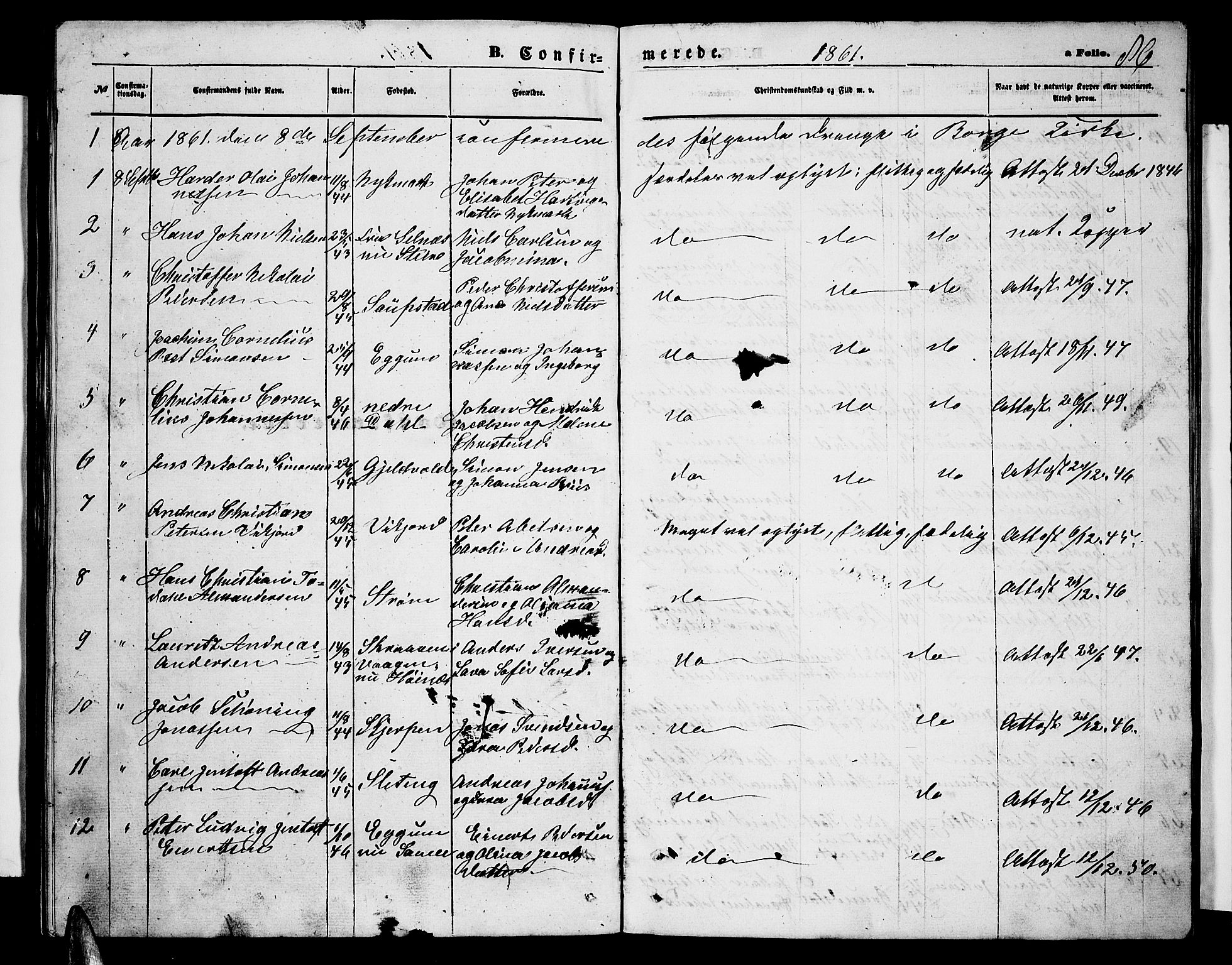 Ministerialprotokoller, klokkerbøker og fødselsregistre - Nordland, AV/SAT-A-1459/880/L1140: Parish register (copy) no. 880C02, 1861-1875, p. 86