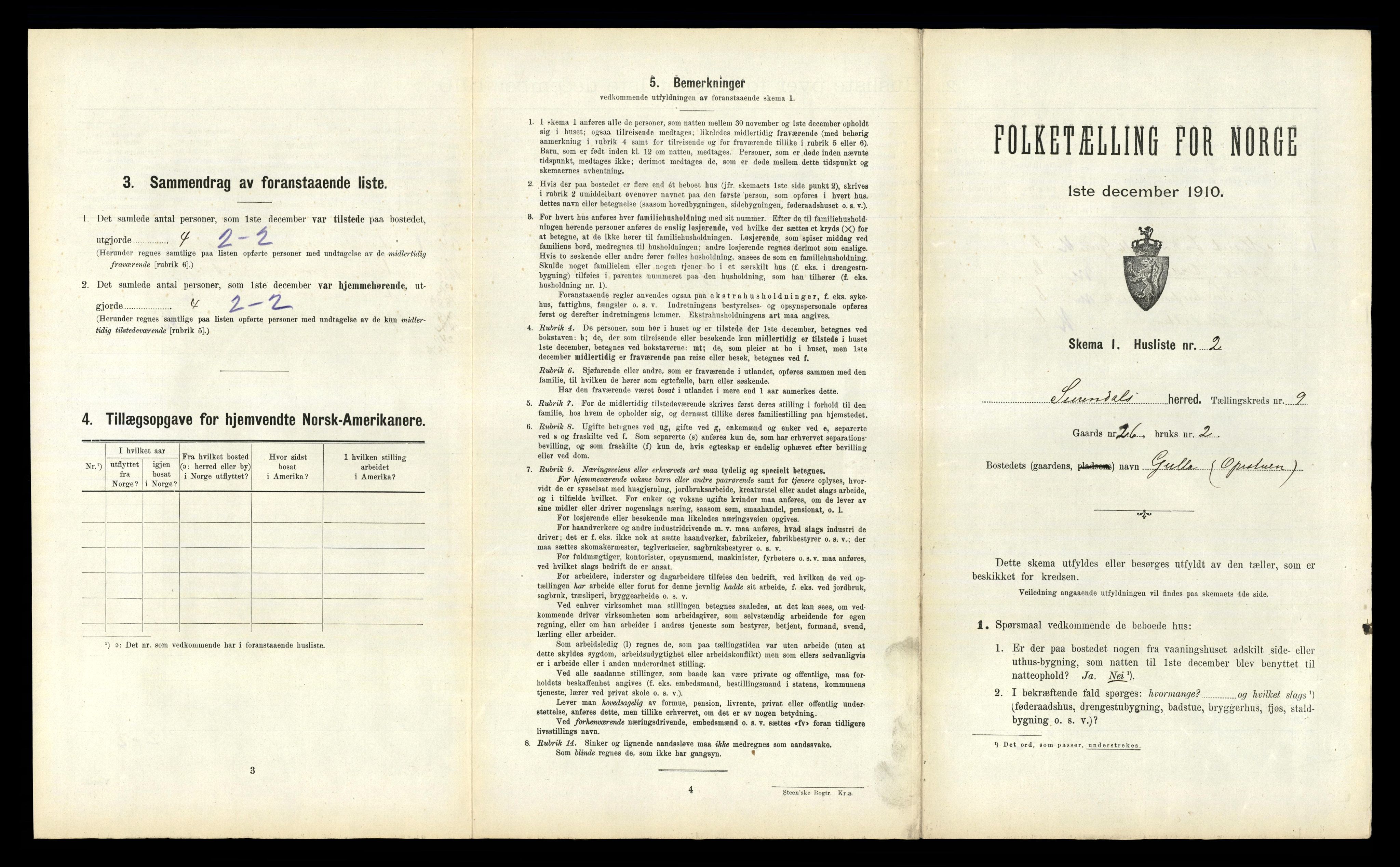 RA, 1910 census for Surnadal, 1910, p. 593