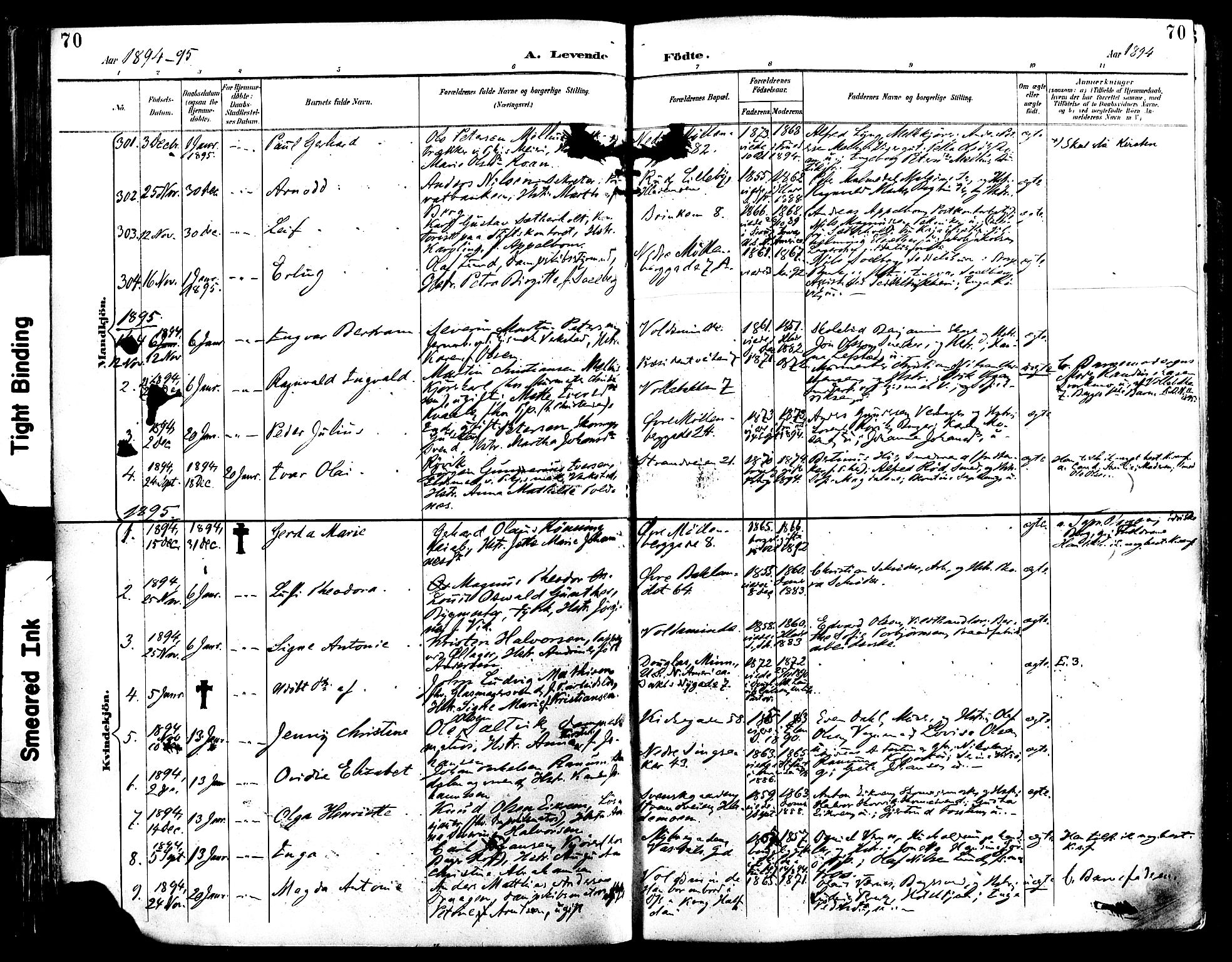 Ministerialprotokoller, klokkerbøker og fødselsregistre - Sør-Trøndelag, SAT/A-1456/604/L0197: Parish register (official) no. 604A18, 1893-1900, p. 70