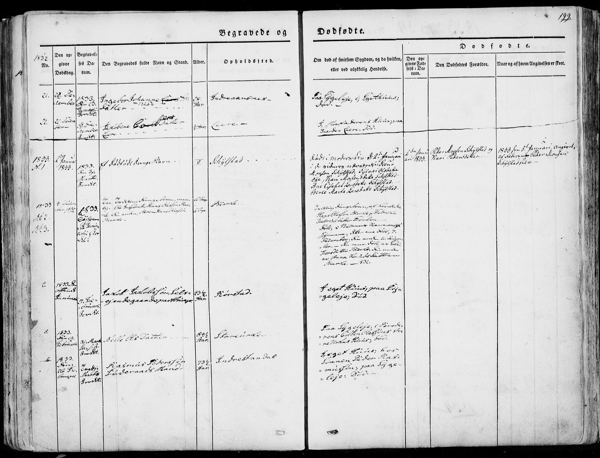 Ministerialprotokoller, klokkerbøker og fødselsregistre - Møre og Romsdal, SAT/A-1454/515/L0208: Parish register (official) no. 515A04, 1830-1846, p. 199