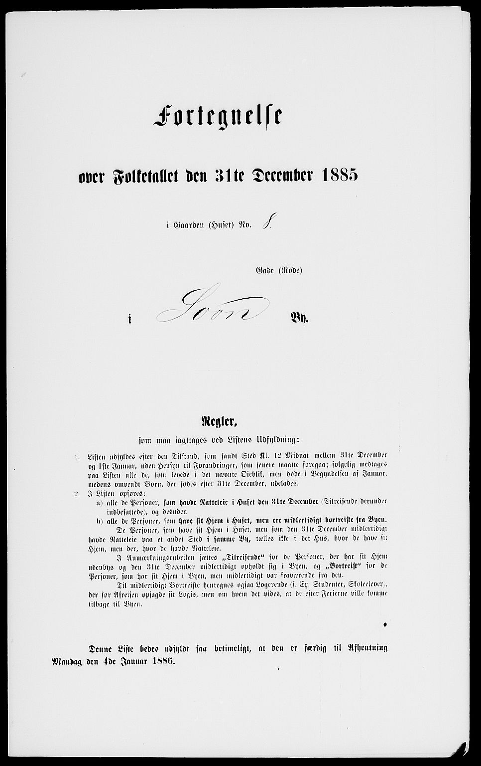 RA, 1885 census for 0201 Son, 1885, p. 15