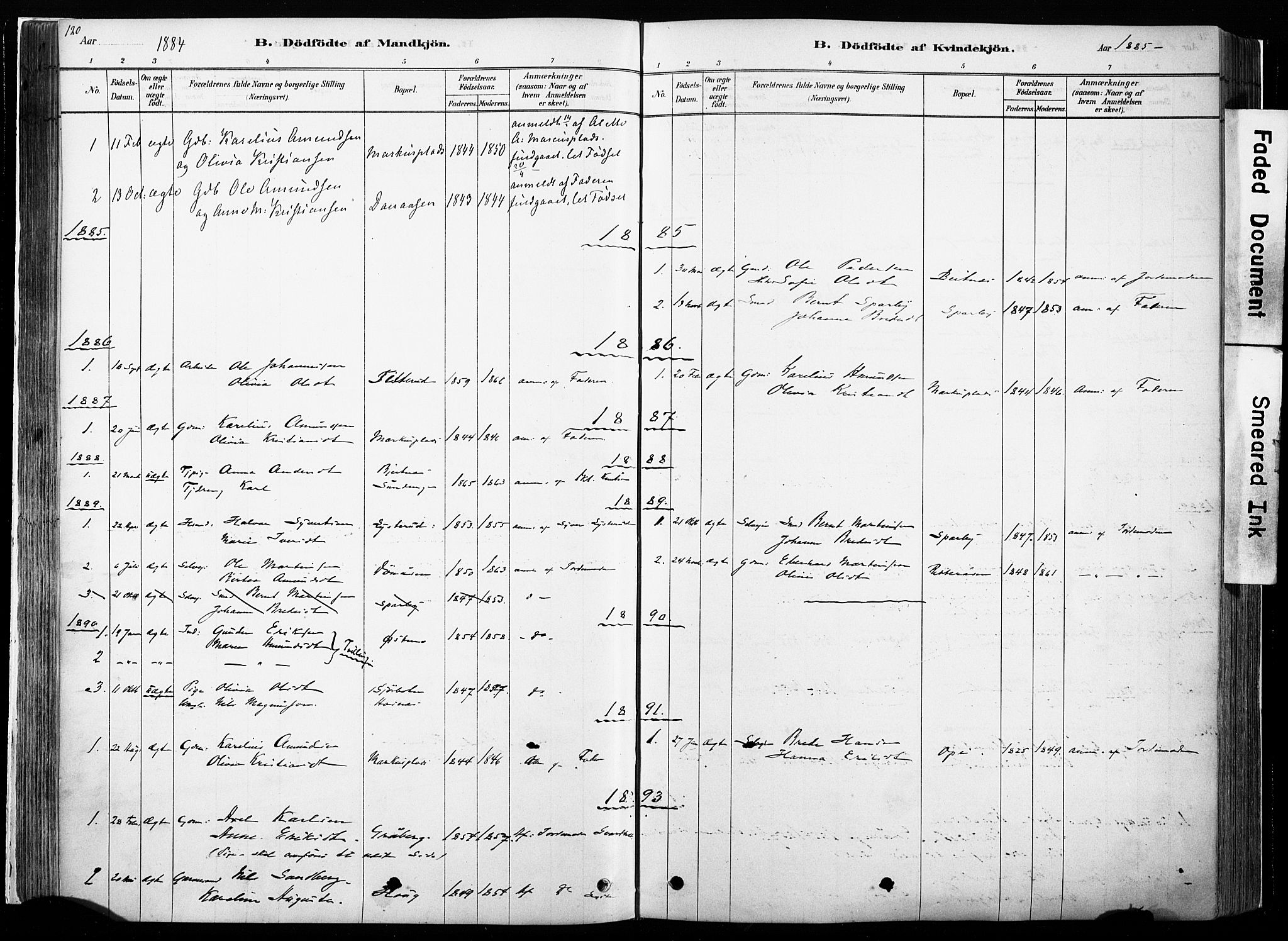 Hof prestekontor, SAH/PREST-038/H/Ha/Haa/L0010: Parish register (official) no. 10, 1878-1909, p. 120