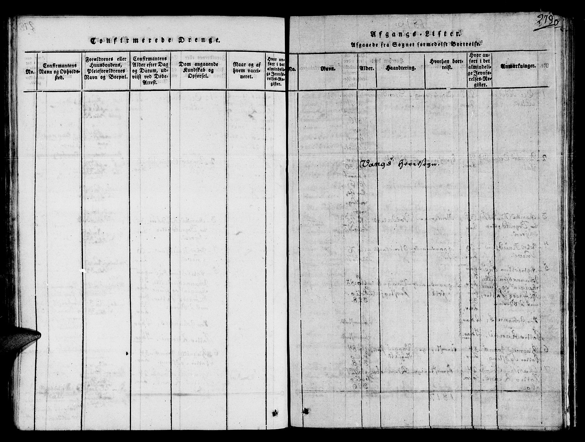 Ministerialprotokoller, klokkerbøker og fødselsregistre - Sør-Trøndelag, SAT/A-1456/678/L0895: Parish register (official) no. 678A05 /1, 1816-1821, p. 279