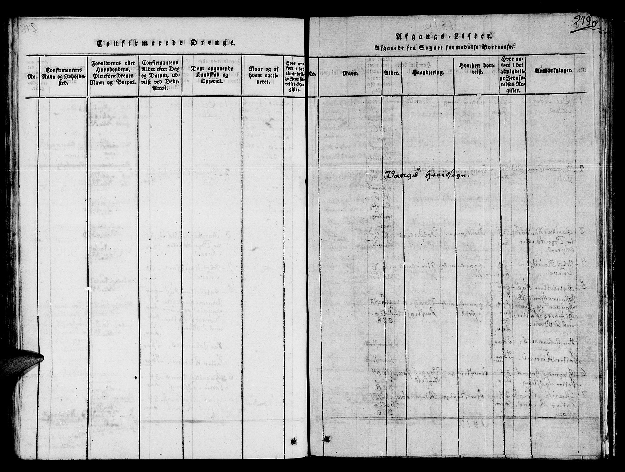 Ministerialprotokoller, klokkerbøker og fødselsregistre - Sør-Trøndelag, AV/SAT-A-1456/678/L0895: Parish register (official) no. 678A05 /1, 1816-1821, p. 279