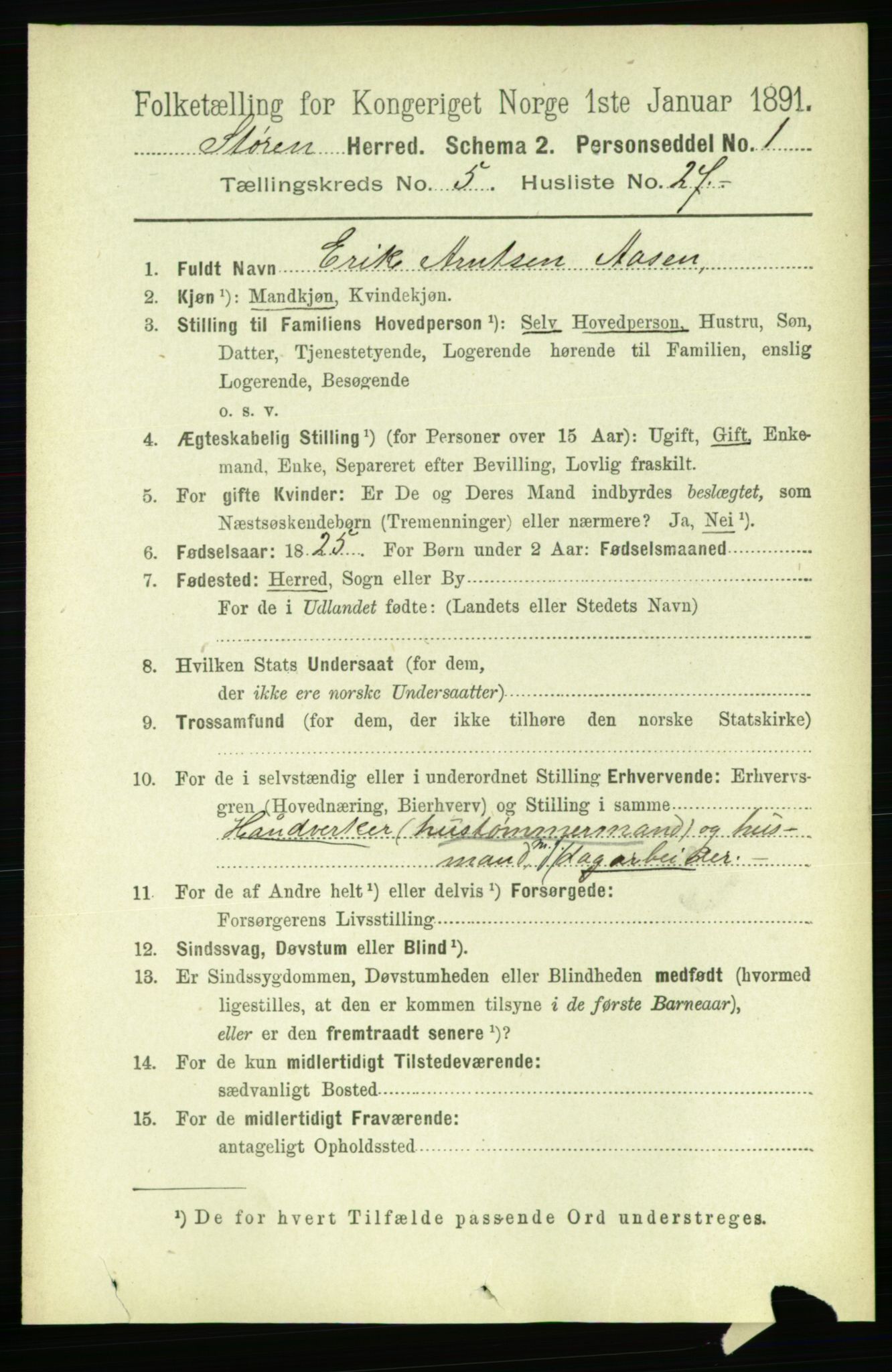 RA, 1891 census for 1648 Støren, 1891, p. 2083