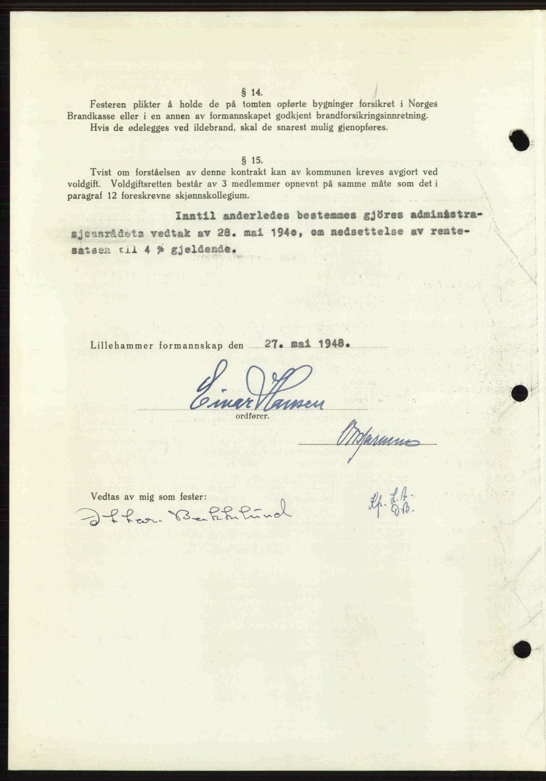 Sør-Gudbrandsdal tingrett, SAH/TING-004/H/Hb/Hbd/L0022: Mortgage book no. A22, 1948-1948, Diary no: : 1371/1948