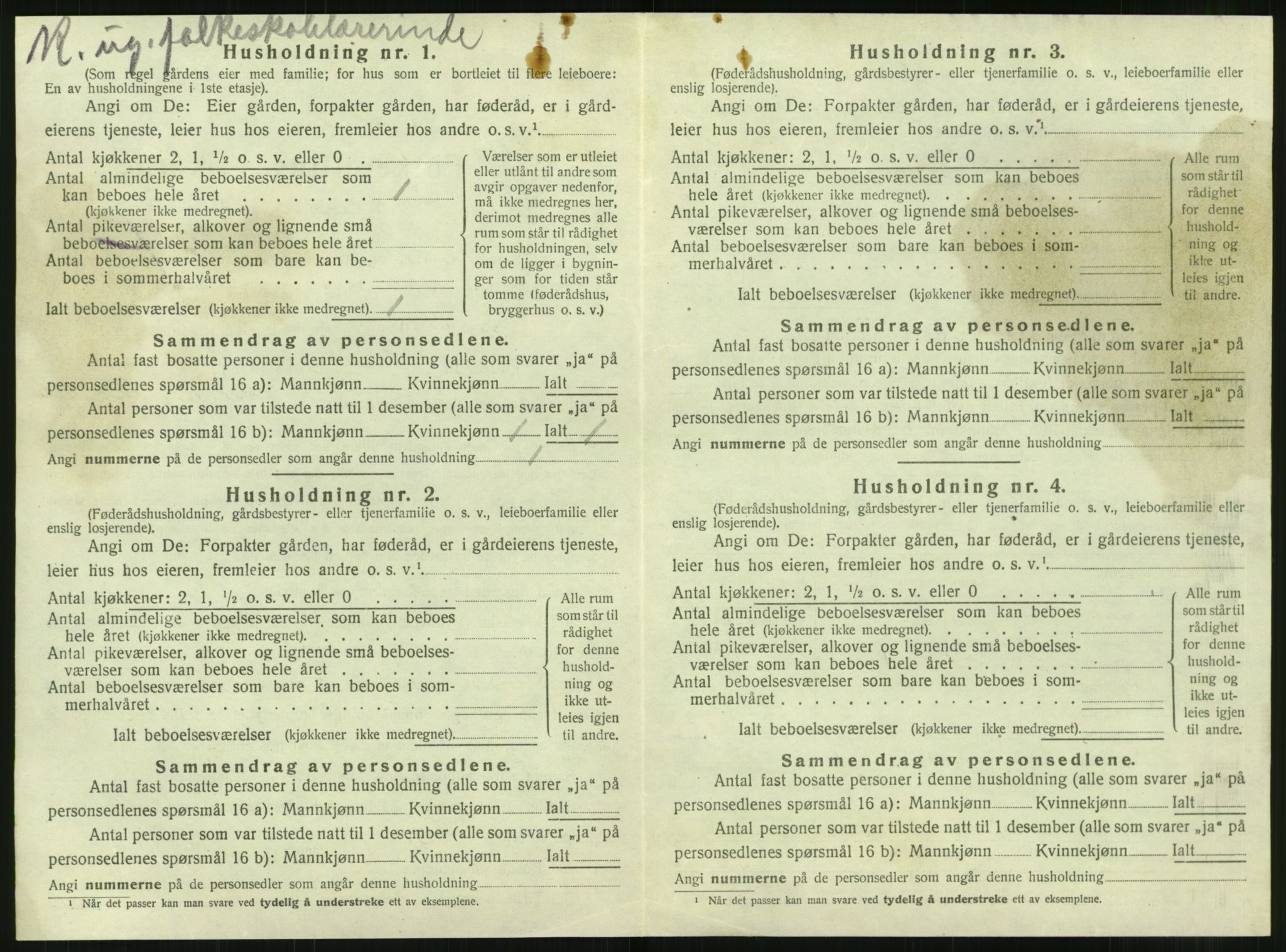 SAT, 1920 census for Tjøtta, 1920, p. 612