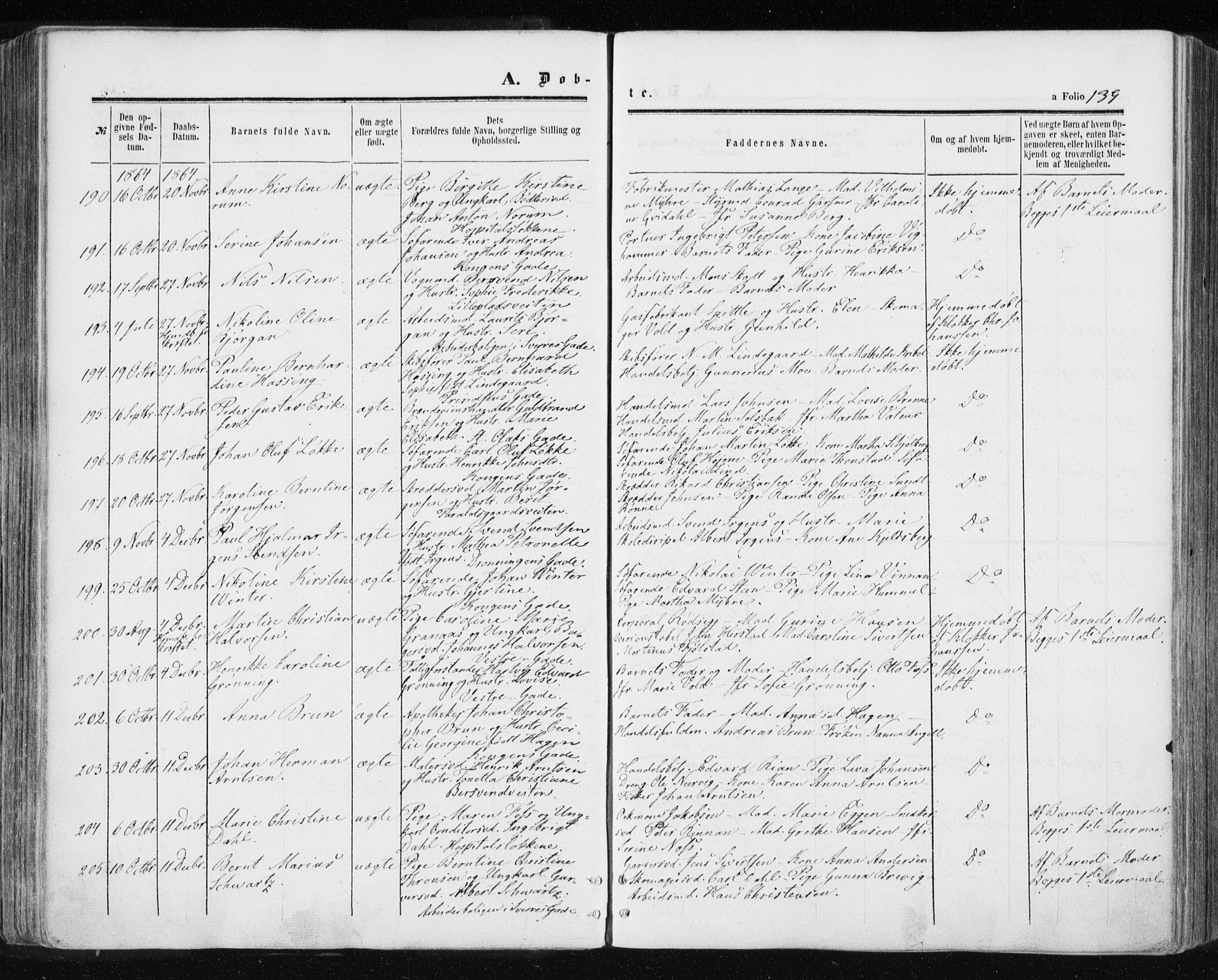 Ministerialprotokoller, klokkerbøker og fødselsregistre - Sør-Trøndelag, SAT/A-1456/601/L0053: Parish register (official) no. 601A21, 1857-1865, p. 139