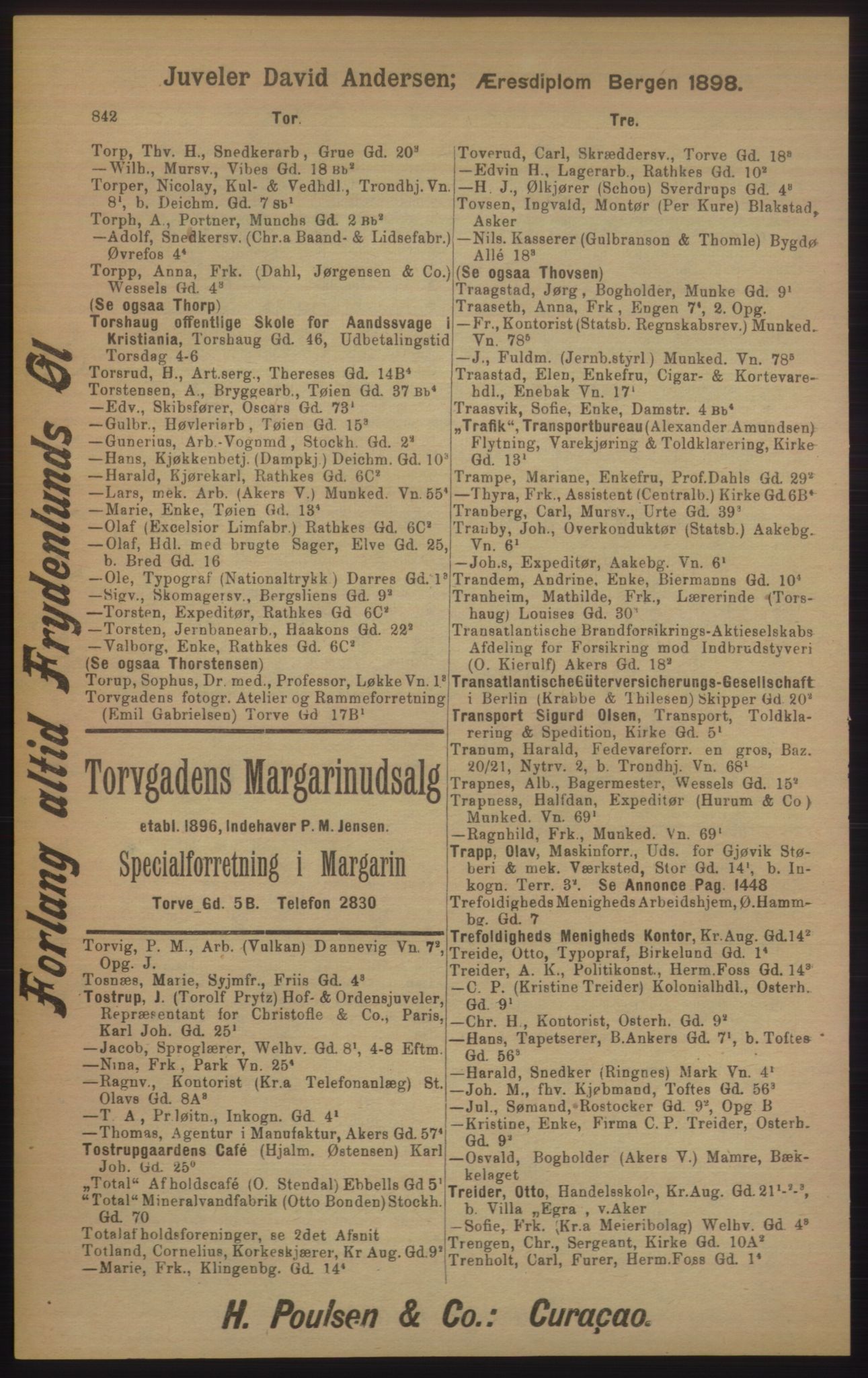 Kristiania/Oslo adressebok, PUBL/-, 1905, p. 842