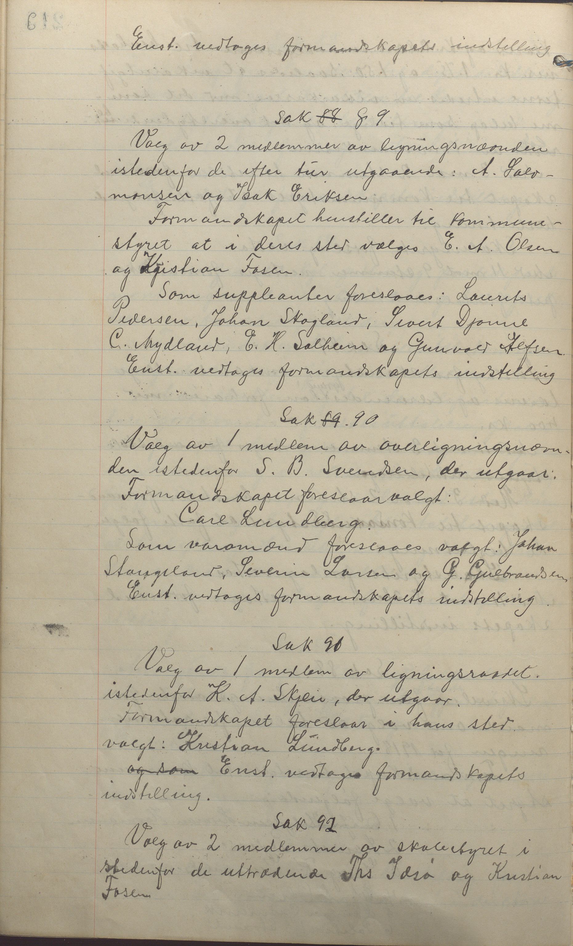 Kopervik Kommune - Formannskapet og Bystyret, IKAR/K-102468/A/Aa/L0004: Møtebok, 1912-1919, p. 213b