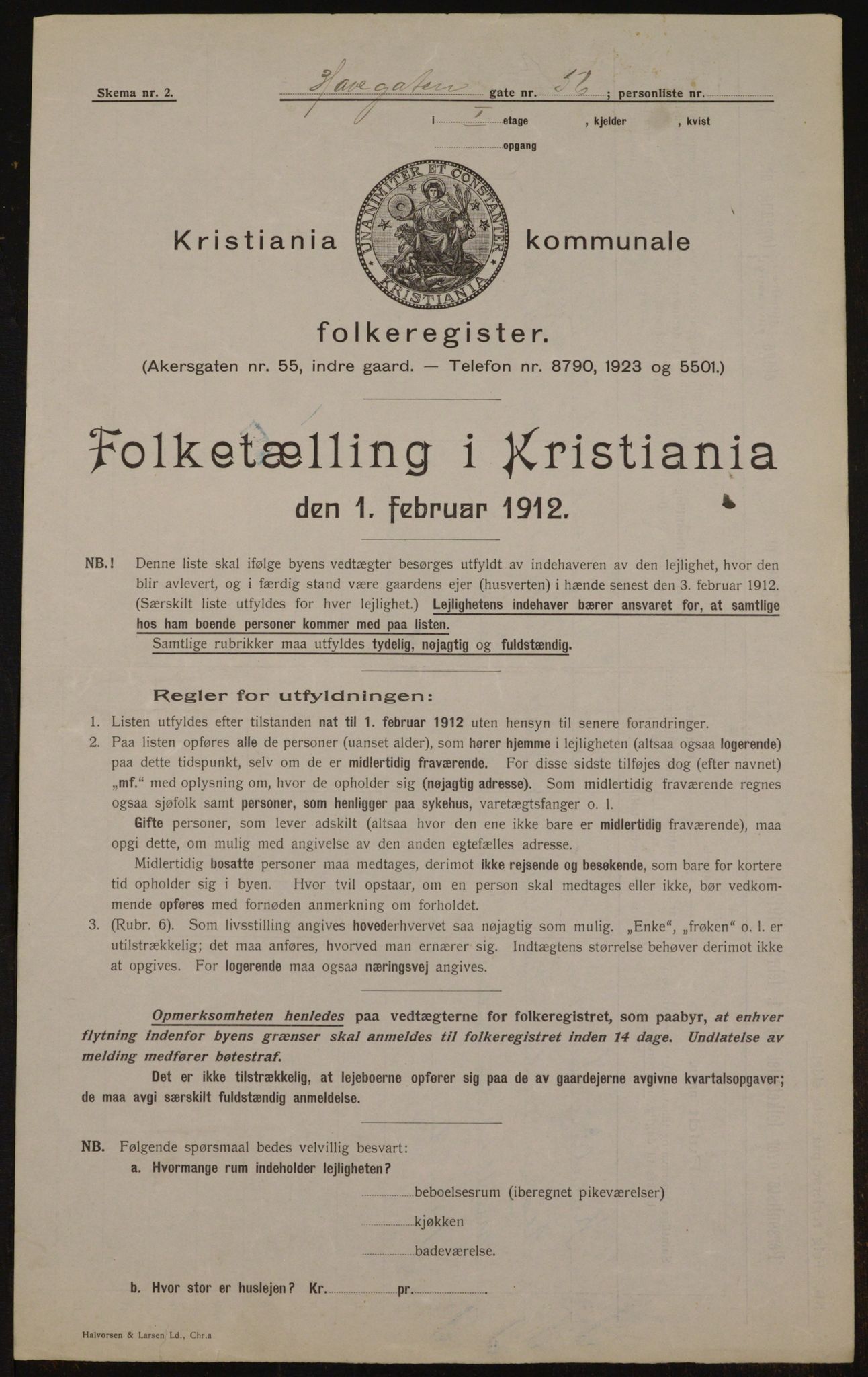 OBA, Municipal Census 1912 for Kristiania, 1912, p. 34011