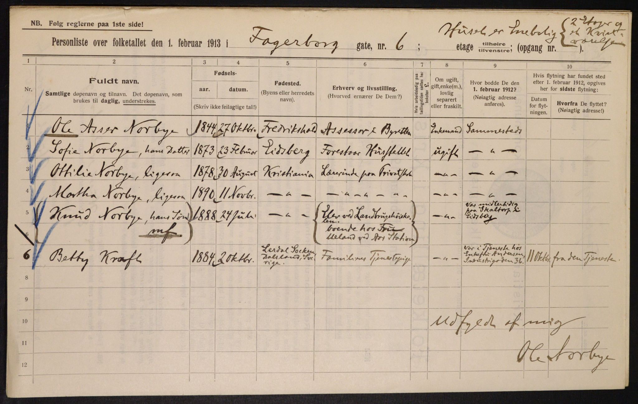 OBA, Municipal Census 1913 for Kristiania, 1913, p. 23055