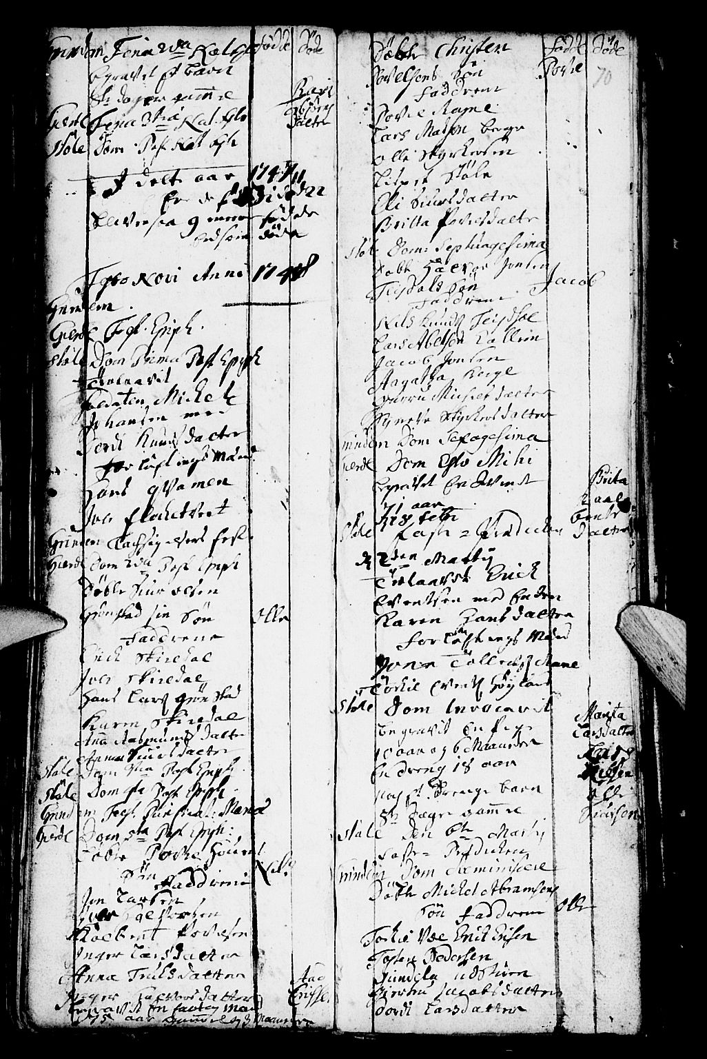 Etne sokneprestembete, SAB/A-75001/H/Haa: Parish register (official) no. A 2, 1725-1755, p. 70