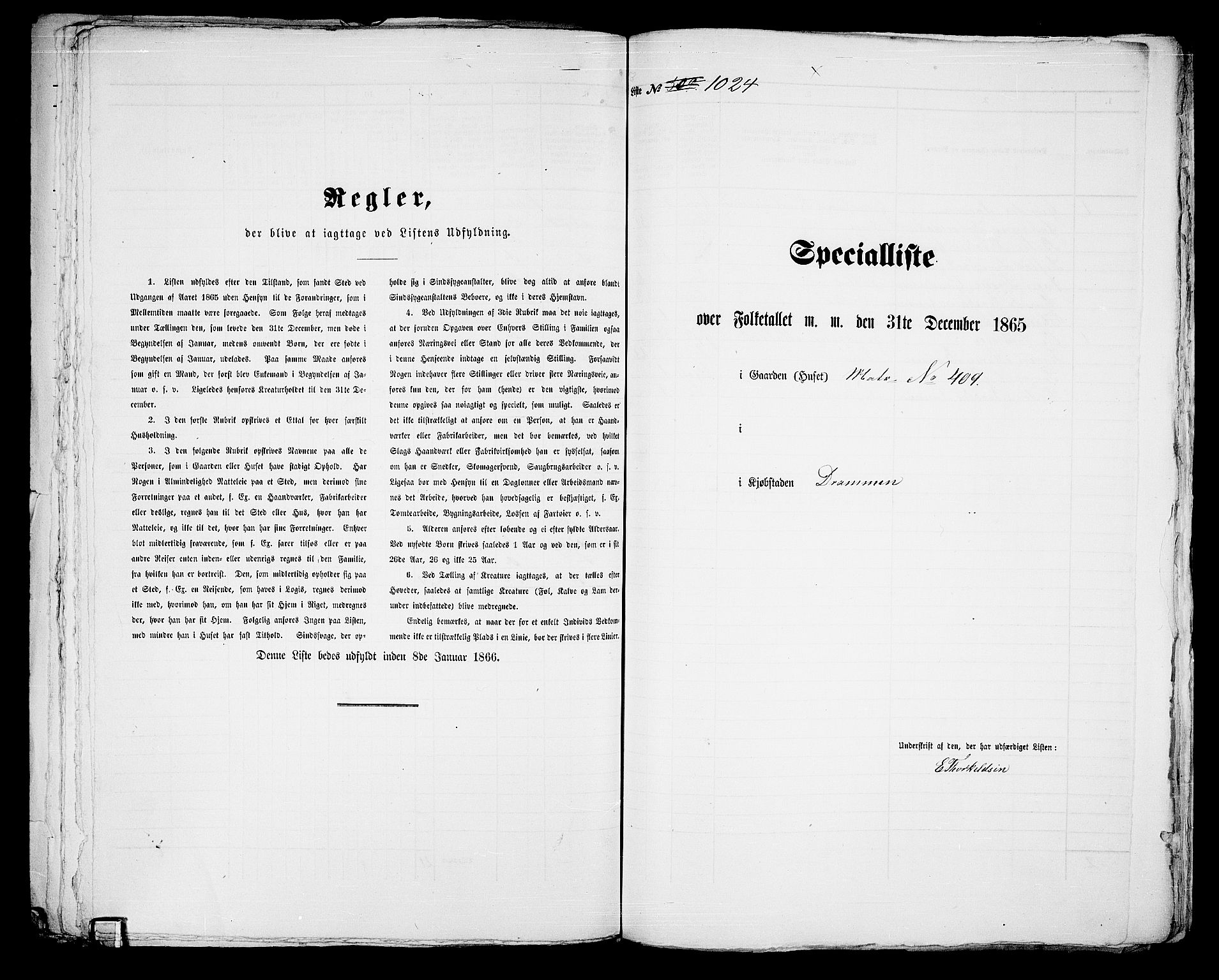 RA, 1865 census for Strømsø in Drammen, 1865, p. 873