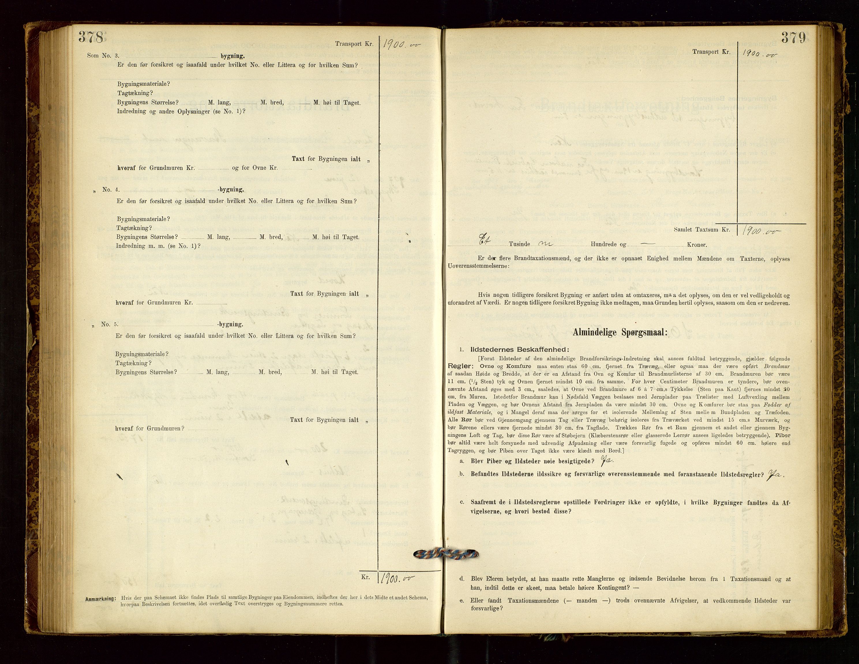 Lund lensmannskontor, SAST/A-100303/Gob/L0001: "Brandtakstprotokol", 1894-1907, p. 378-379