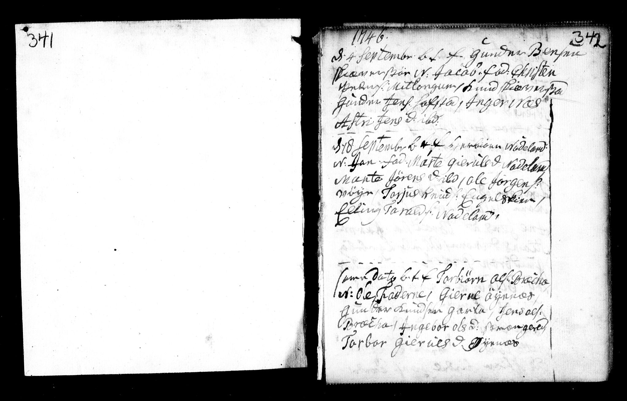 Holt sokneprestkontor, AV/SAK-1111-0021/F/Fa/L0002: Parish register (official) no. A 2, 1739-1753, p. 341-342