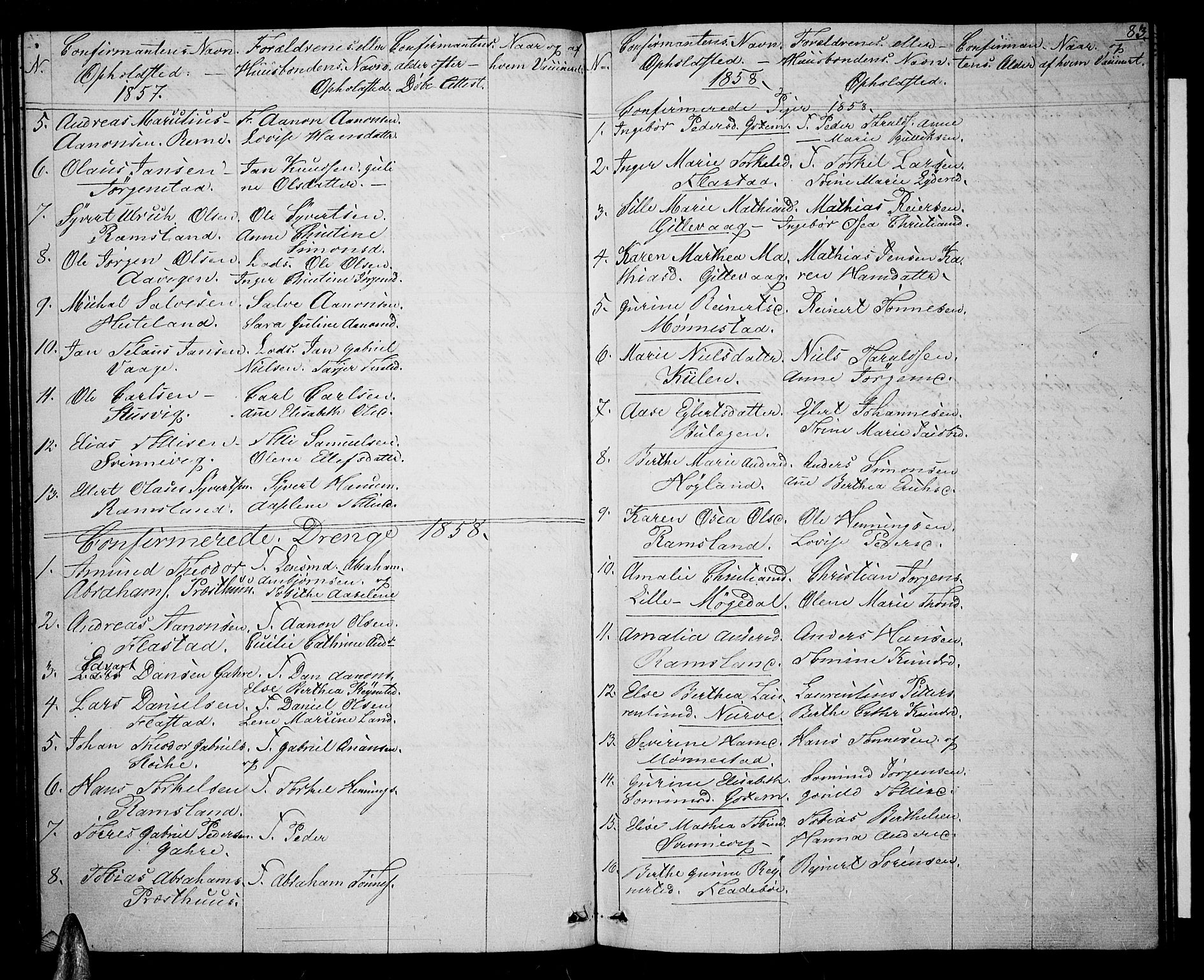 Sør-Audnedal sokneprestkontor, AV/SAK-1111-0039/F/Fb/Fba/L0002: Parish register (copy) no. B 2, 1853-1878, p. 83