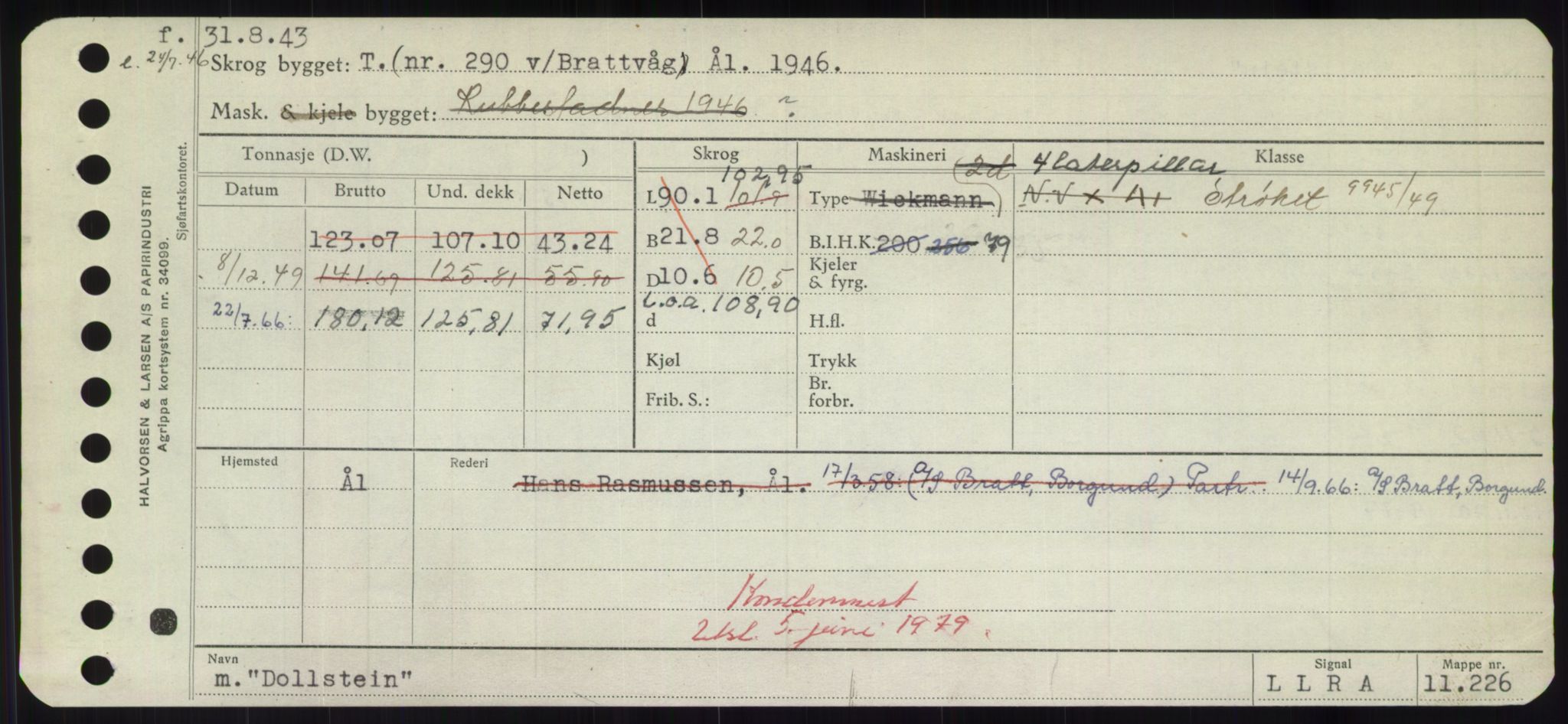 Sjøfartsdirektoratet med forløpere, Skipsmålingen, RA/S-1627/H/Hd/L0008: Fartøy, C-D, p. 557