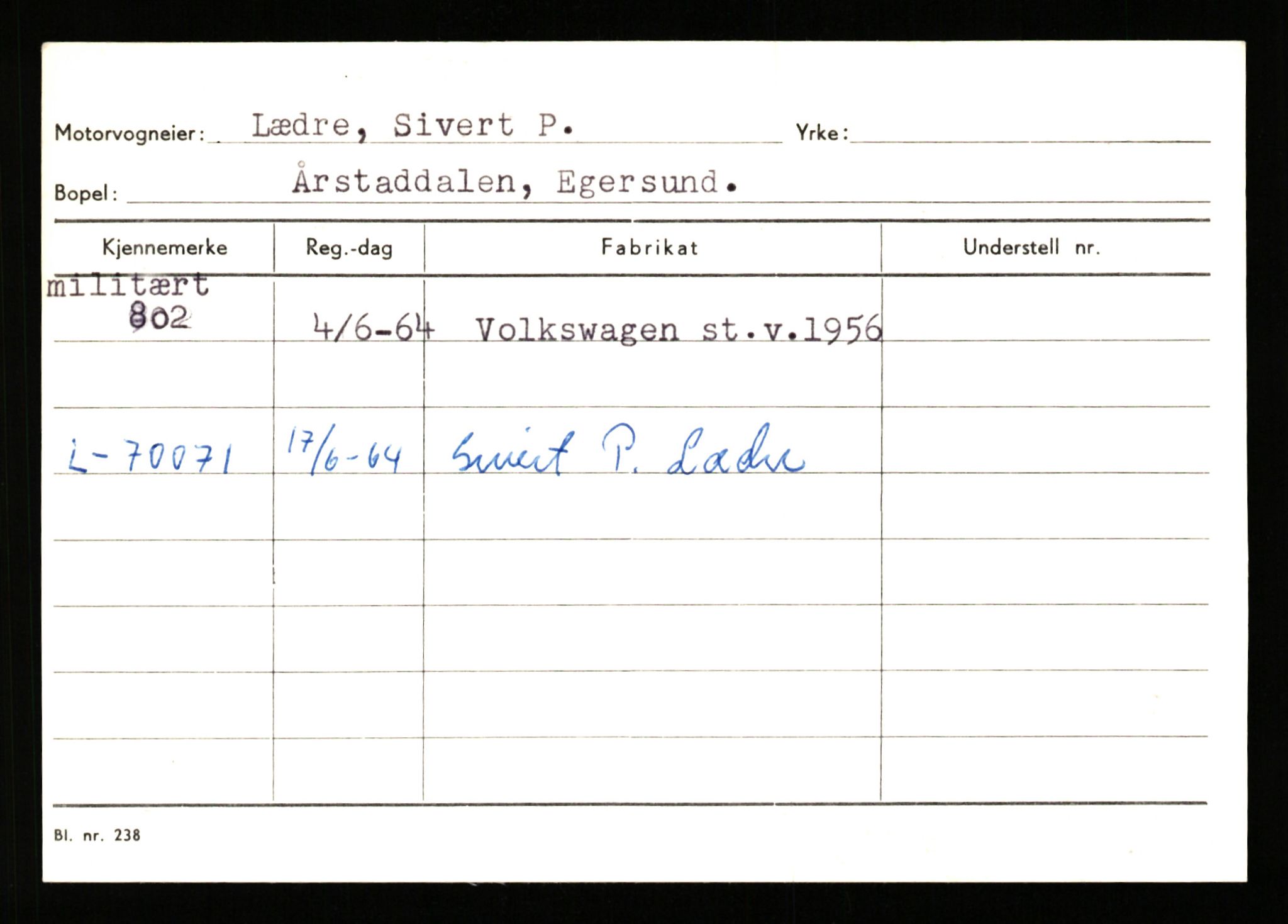 Stavanger trafikkstasjon, SAST/A-101942/0/G/L0001: Registreringsnummer: 0 - 5782, 1930-1971, p. 489