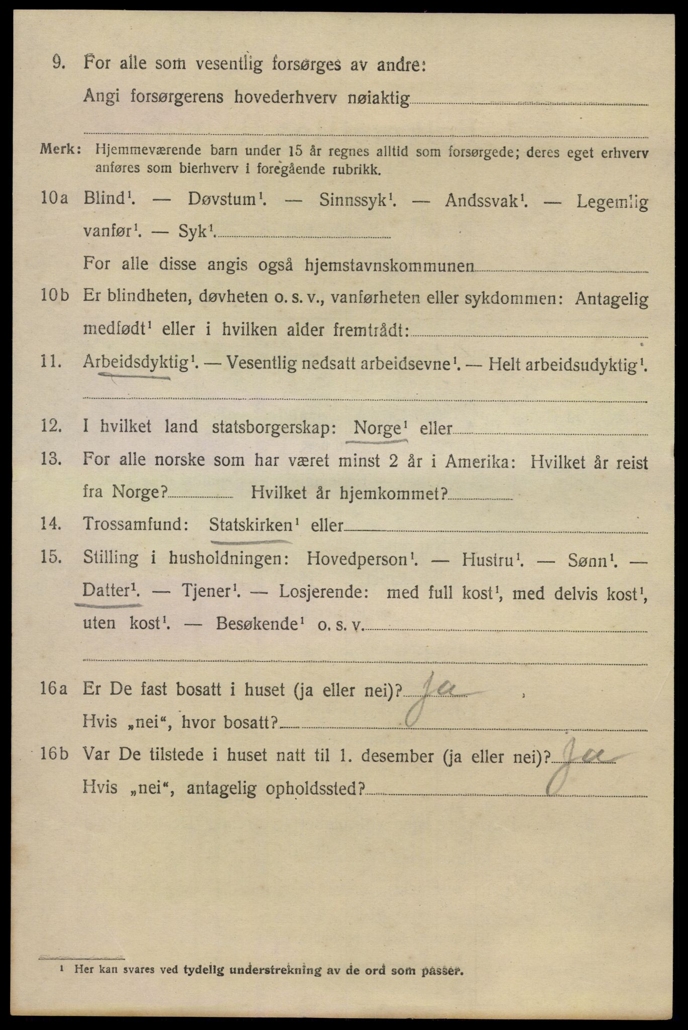 SAO, 1920 census for Nes, 1920, p. 8305