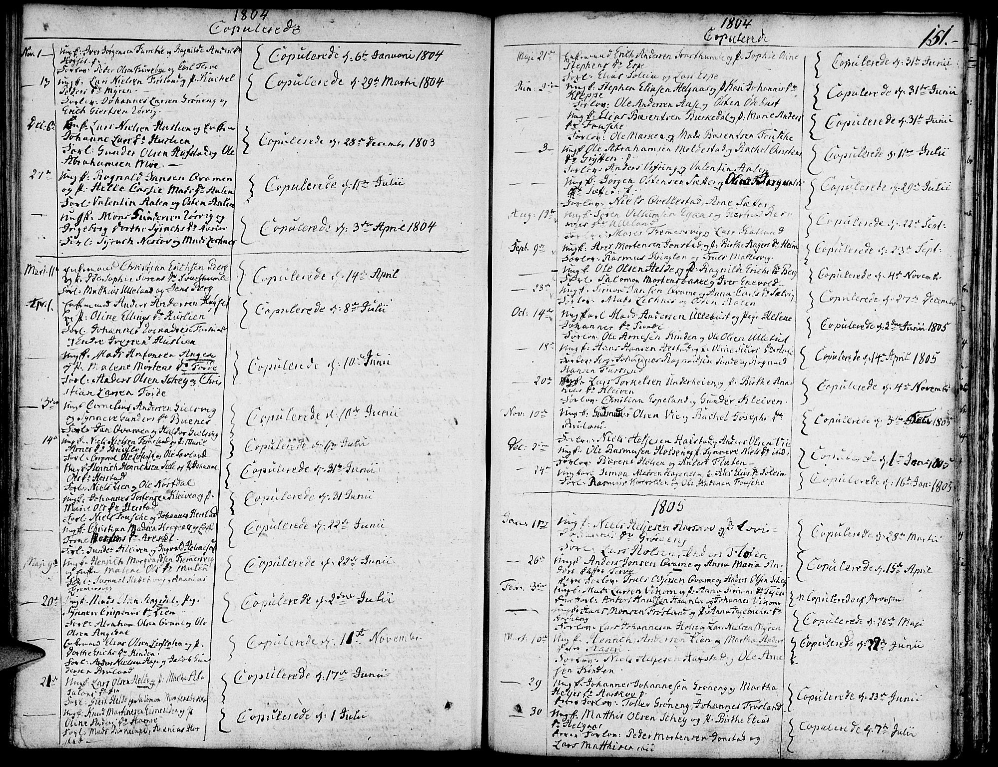 Førde sokneprestembete, SAB/A-79901/H/Haa/Haaa/L0005: Parish register (official) no. A 5, 1803-1821, p. 151