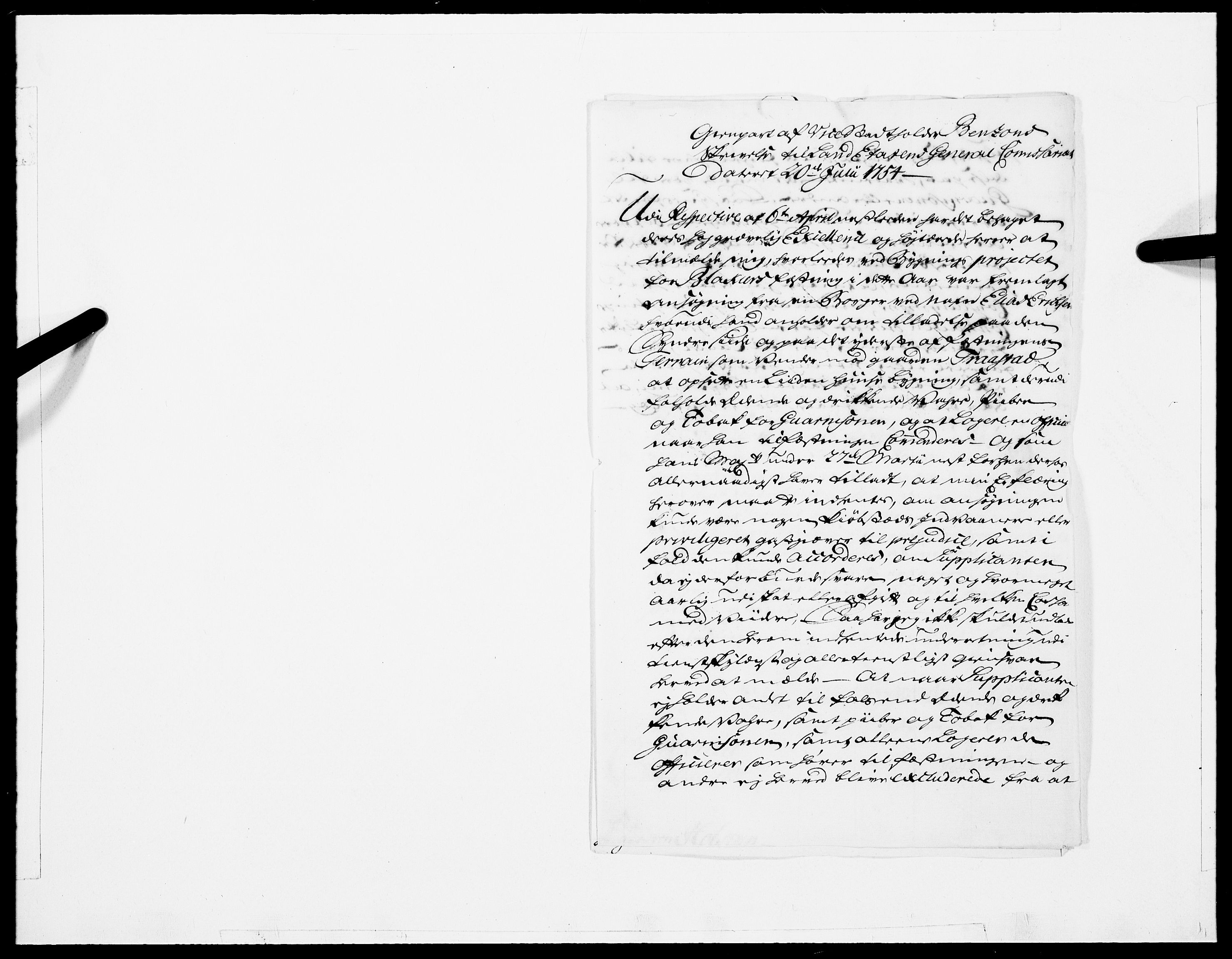 Danske Kanselli 1572-1799, AV/RA-EA-3023/F/Fc/Fcc/Fcca/L0167: Norske innlegg 1572-1799, 1754, p. 288