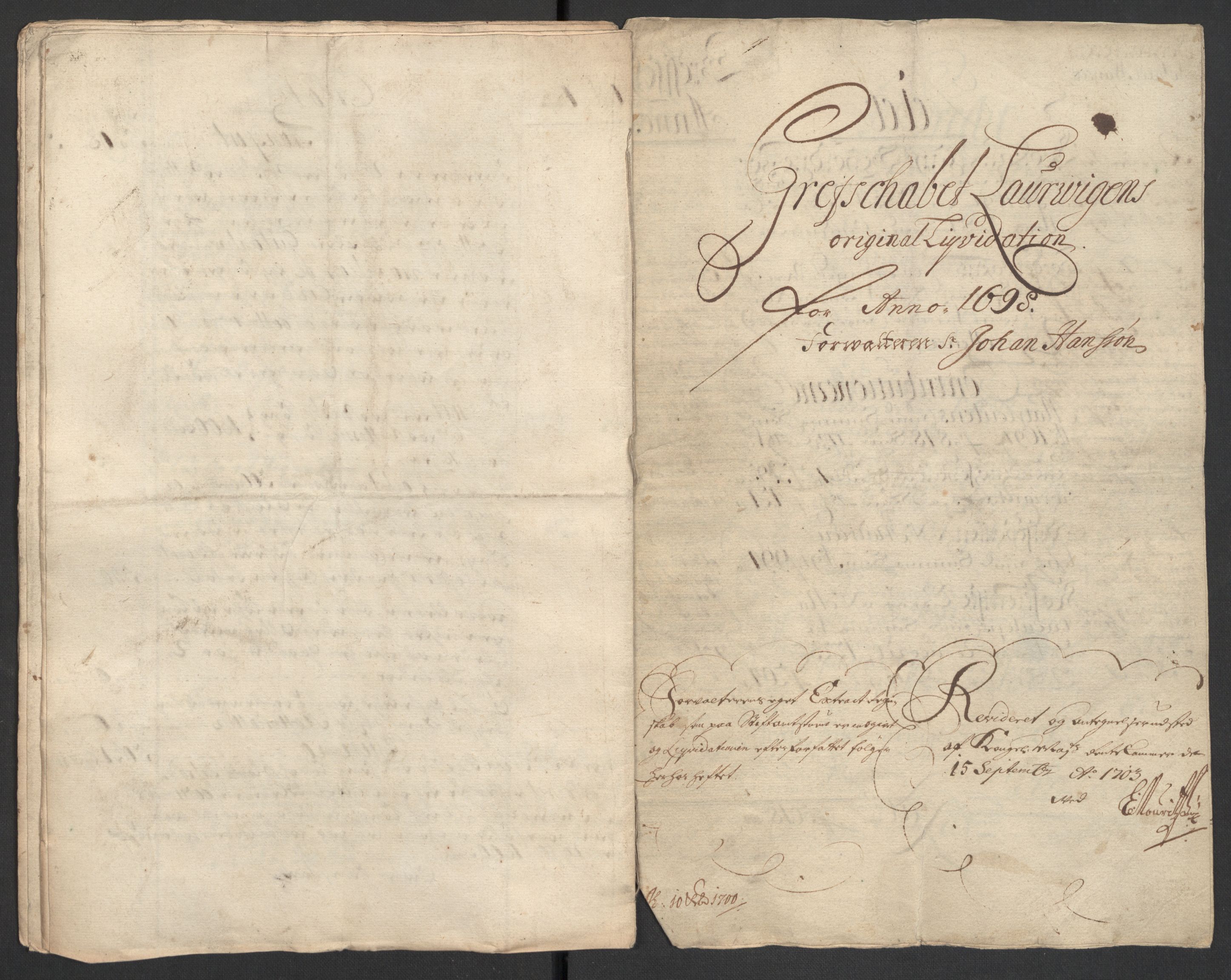 Rentekammeret inntil 1814, Reviderte regnskaper, Fogderegnskap, AV/RA-EA-4092/R33/L1976: Fogderegnskap Larvik grevskap, 1698-1701, p. 14