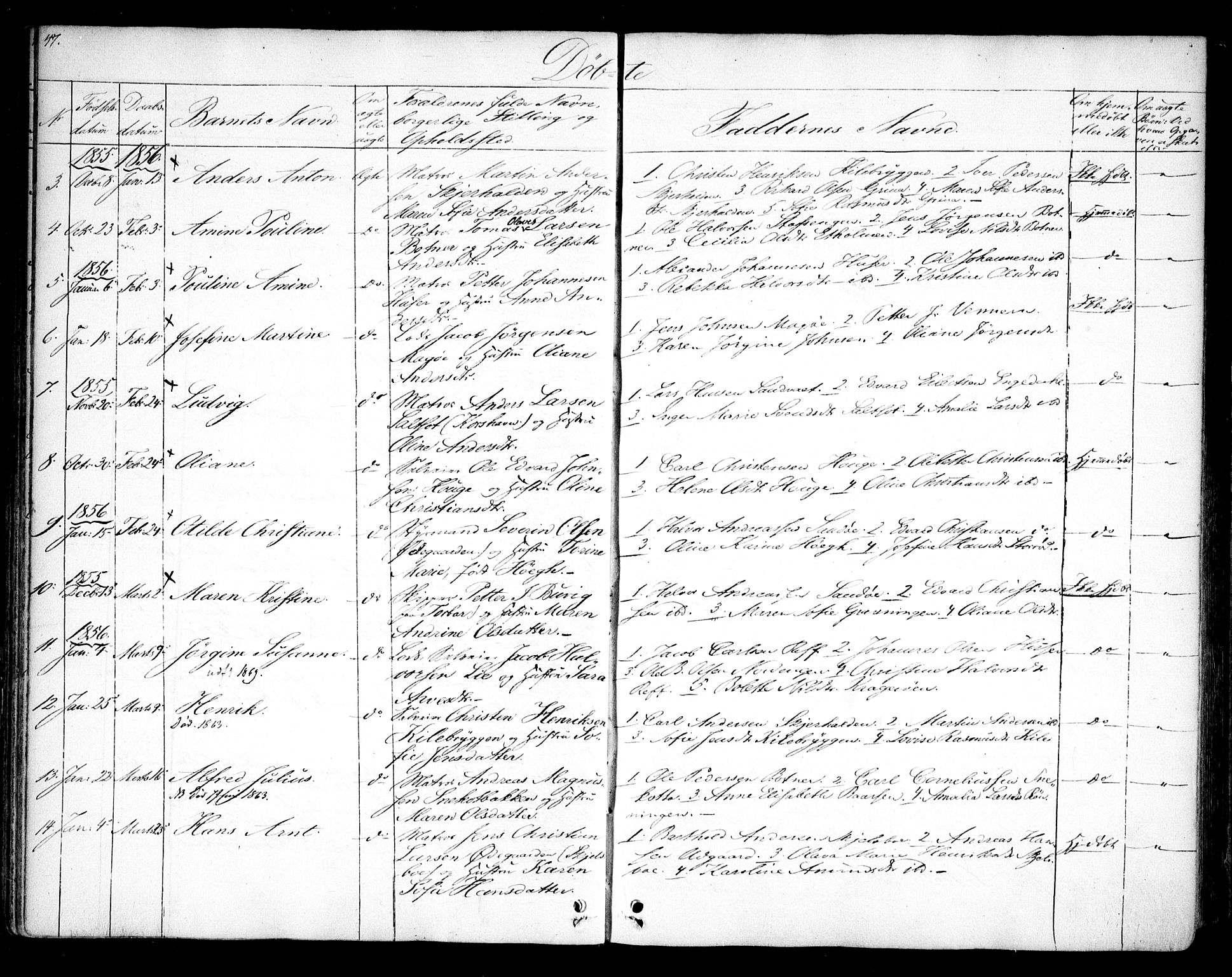 Hvaler prestekontor Kirkebøker, AV/SAO-A-2001/F/Fa/L0006: Parish register (official) no. I 6, 1846-1863, p. 47