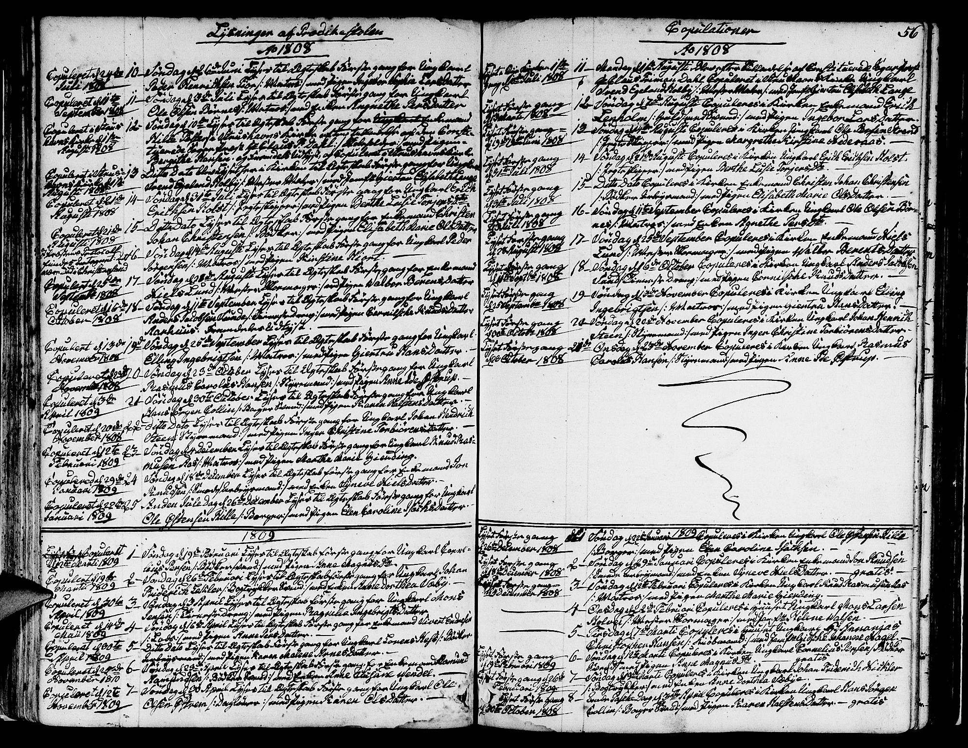 Nykirken Sokneprestembete, SAB/A-77101/H/Hab: Parish register (copy) no. A 2, 1782-1847, p. 56