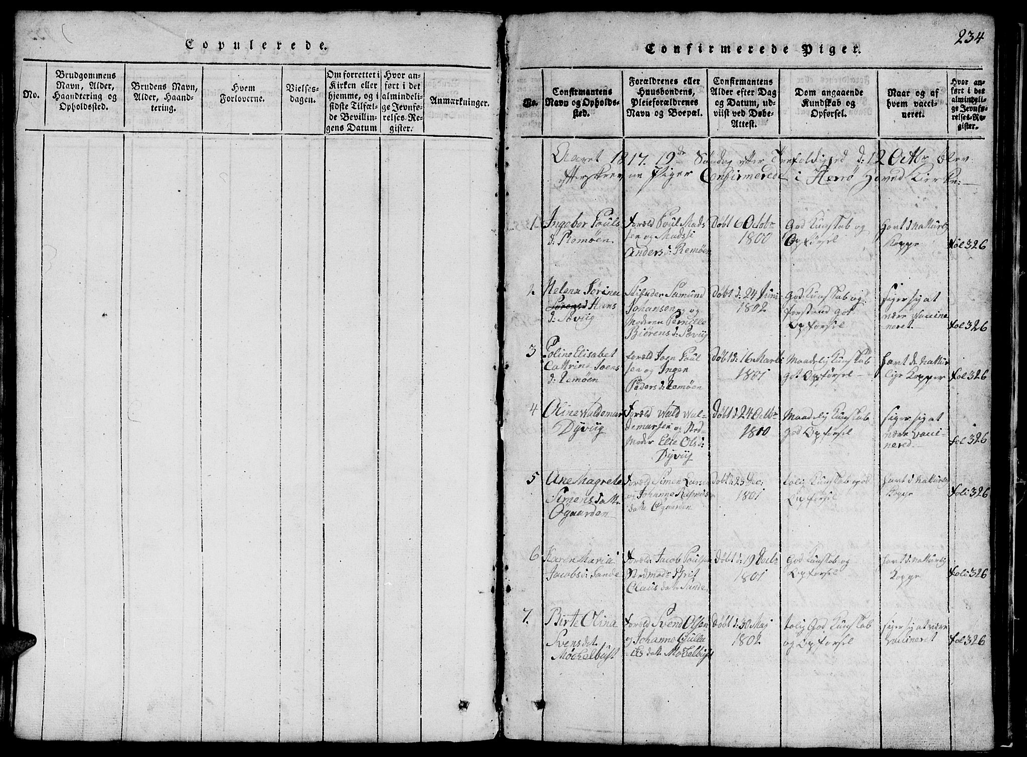 Ministerialprotokoller, klokkerbøker og fødselsregistre - Møre og Romsdal, SAT/A-1454/507/L0078: Parish register (copy) no. 507C01, 1816-1840, p. 234