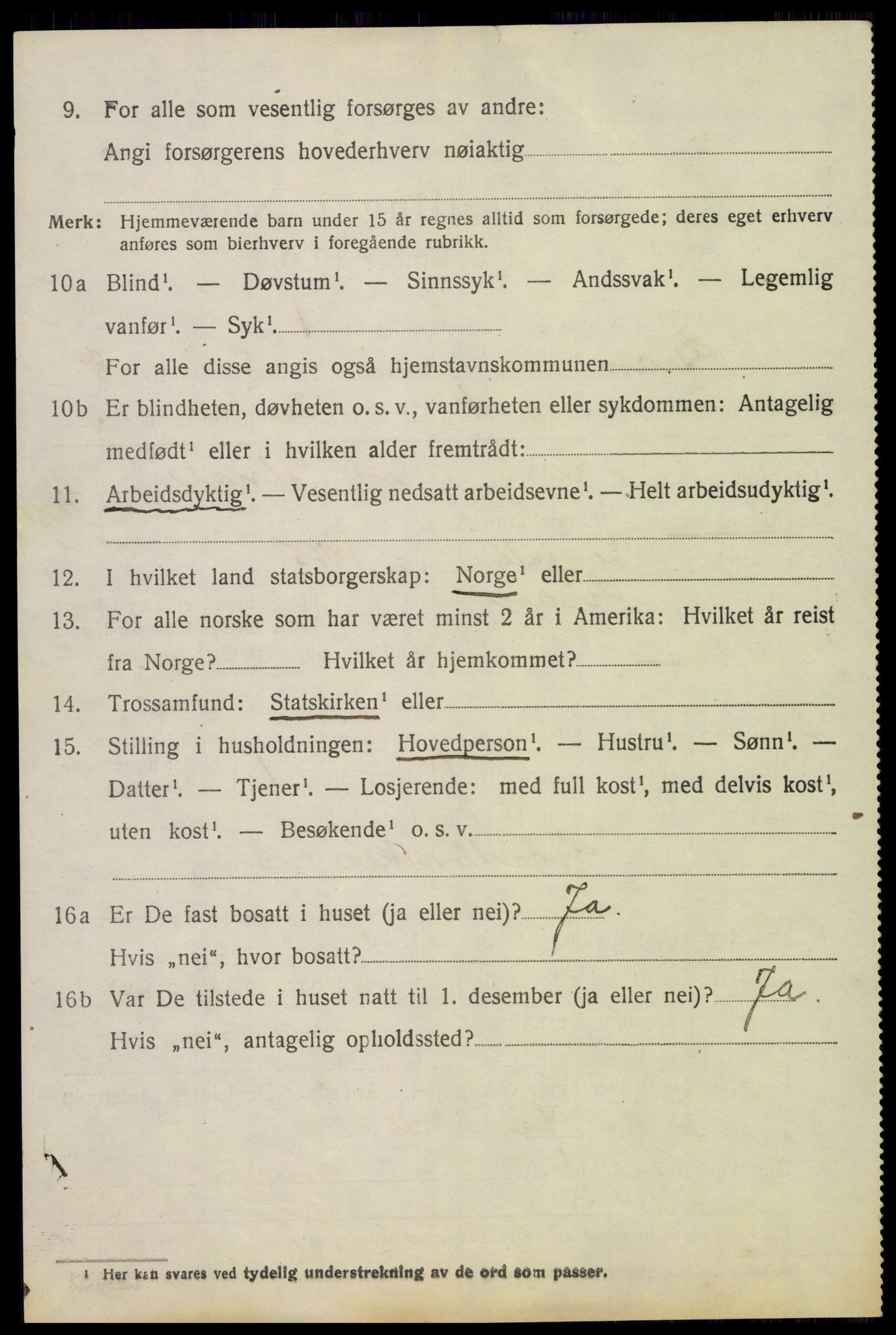 SAH, 1920 census for Gran, 1920, p. 10481