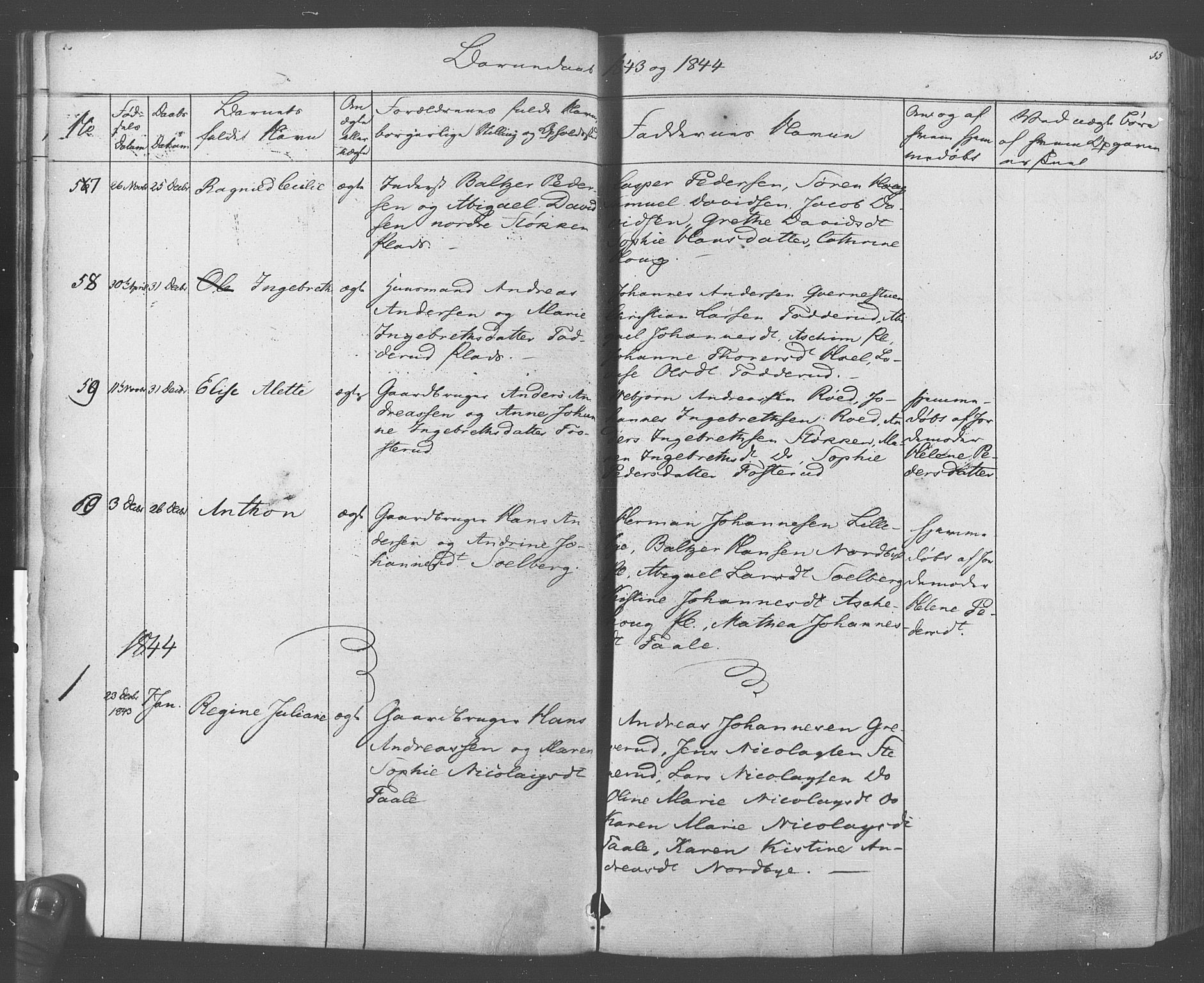 Ås prestekontor Kirkebøker, AV/SAO-A-10894/F/Fa/L0006: Parish register (official) no. I 6, 1841-1853, p. 54-55