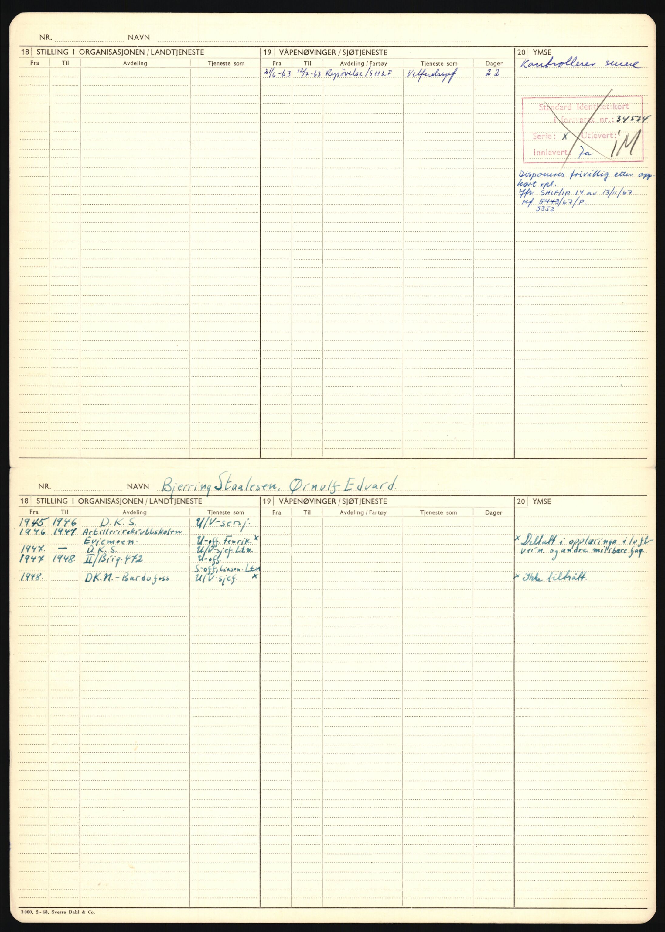 Forsvaret, Sør-Hålogaland landforsvar, AV/RA-RAFA-2552/P/Pa/L0303: Personellmapper for slettet personell, yrkesbefal og vernepliktig befal, født 1917-1920, 1936-1980, p. 14