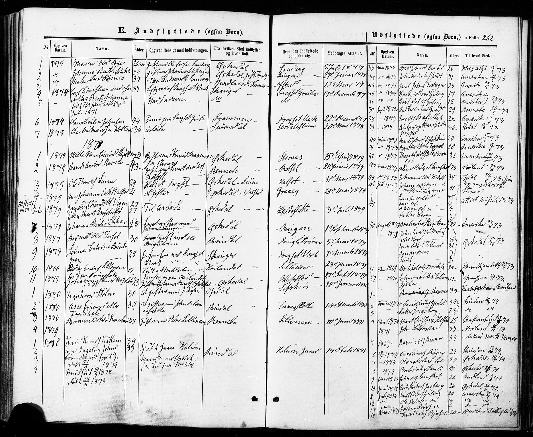 Ministerialprotokoller, klokkerbøker og fødselsregistre - Sør-Trøndelag, SAT/A-1456/672/L0856: Parish register (official) no. 672A08, 1861-1881, p. 262
