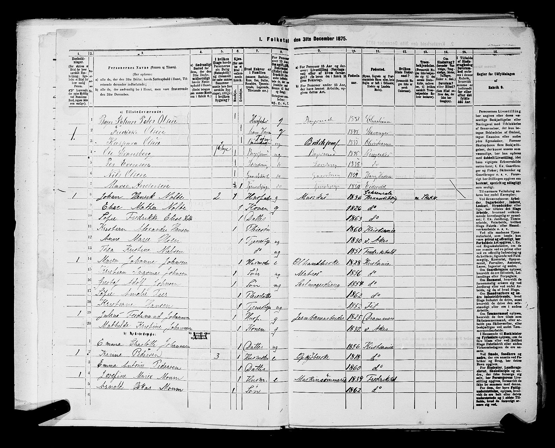 RA, 1875 census for 0301 Kristiania, 1875, p. 8140