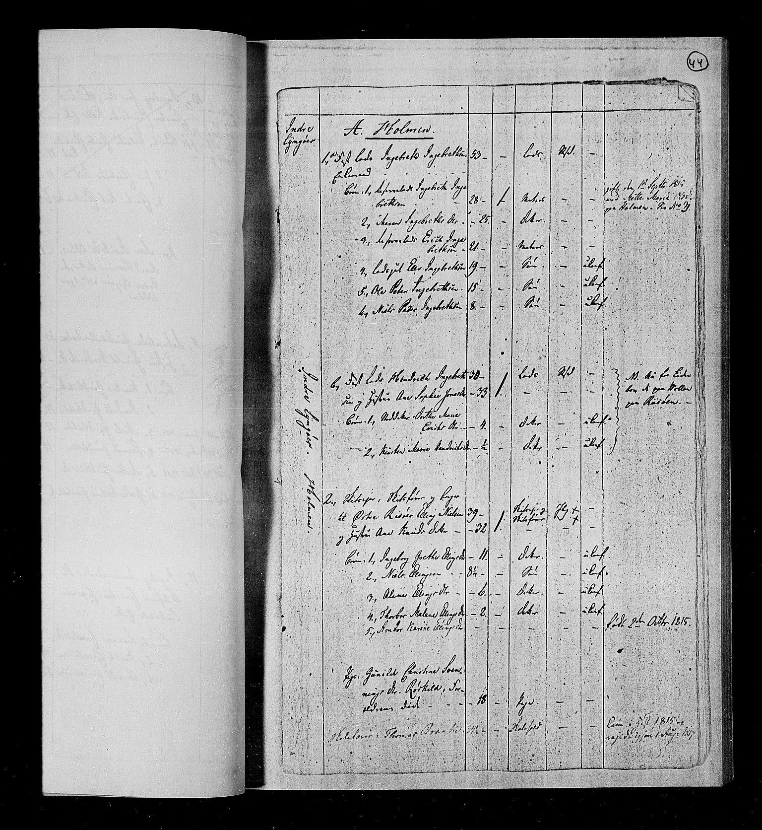 RA, Census 1815, vol. 1b: Dypvåg parish, 1815, p. 46